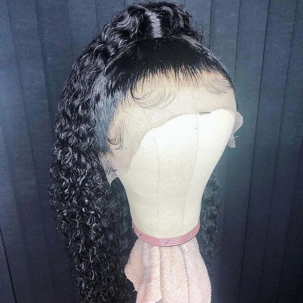Raven | Full Lace Fake Scalp Curly Wig Preplucked Virgin Human Hair Lace Wig