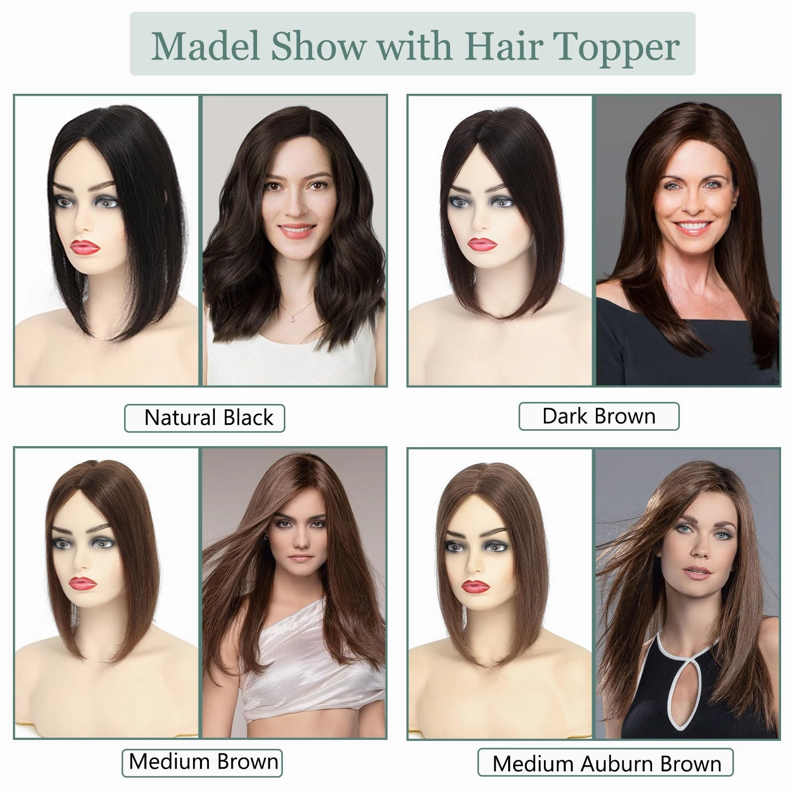 Real Human Hair Handmade Swiss Base Hair Topper