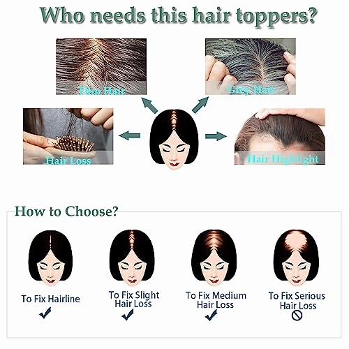 Real Human Hair Handmade Swiss Base Hair Topper