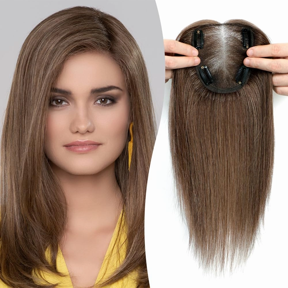 Real Human Hair Handmade Swiss Base Hair Topper