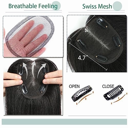 Real Human Hair Handmade Swiss Base Hair Topper