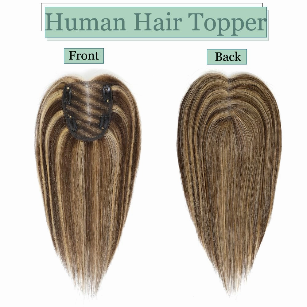 Real Human Hair Handmade Swiss Base Hair Topper