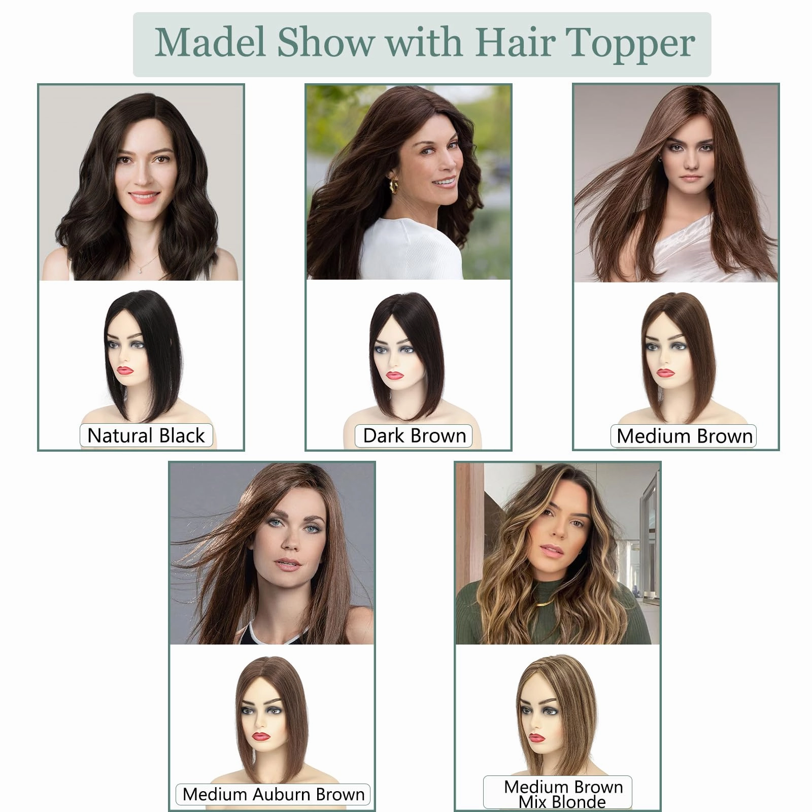 Real Human Hair Handmade Swiss Base Hair Topper