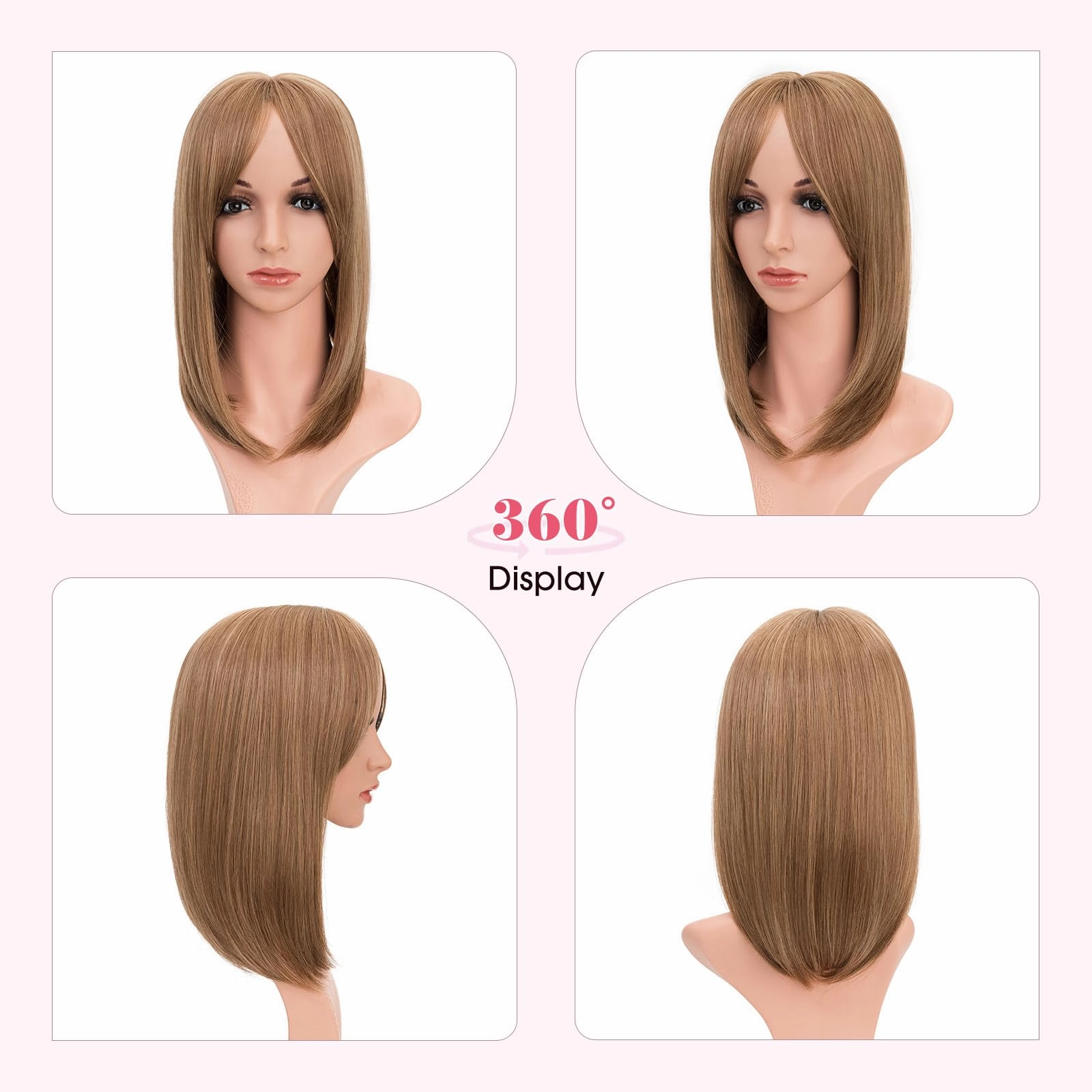 Realistic Synthetic Hair Topper Clip in -14 inches