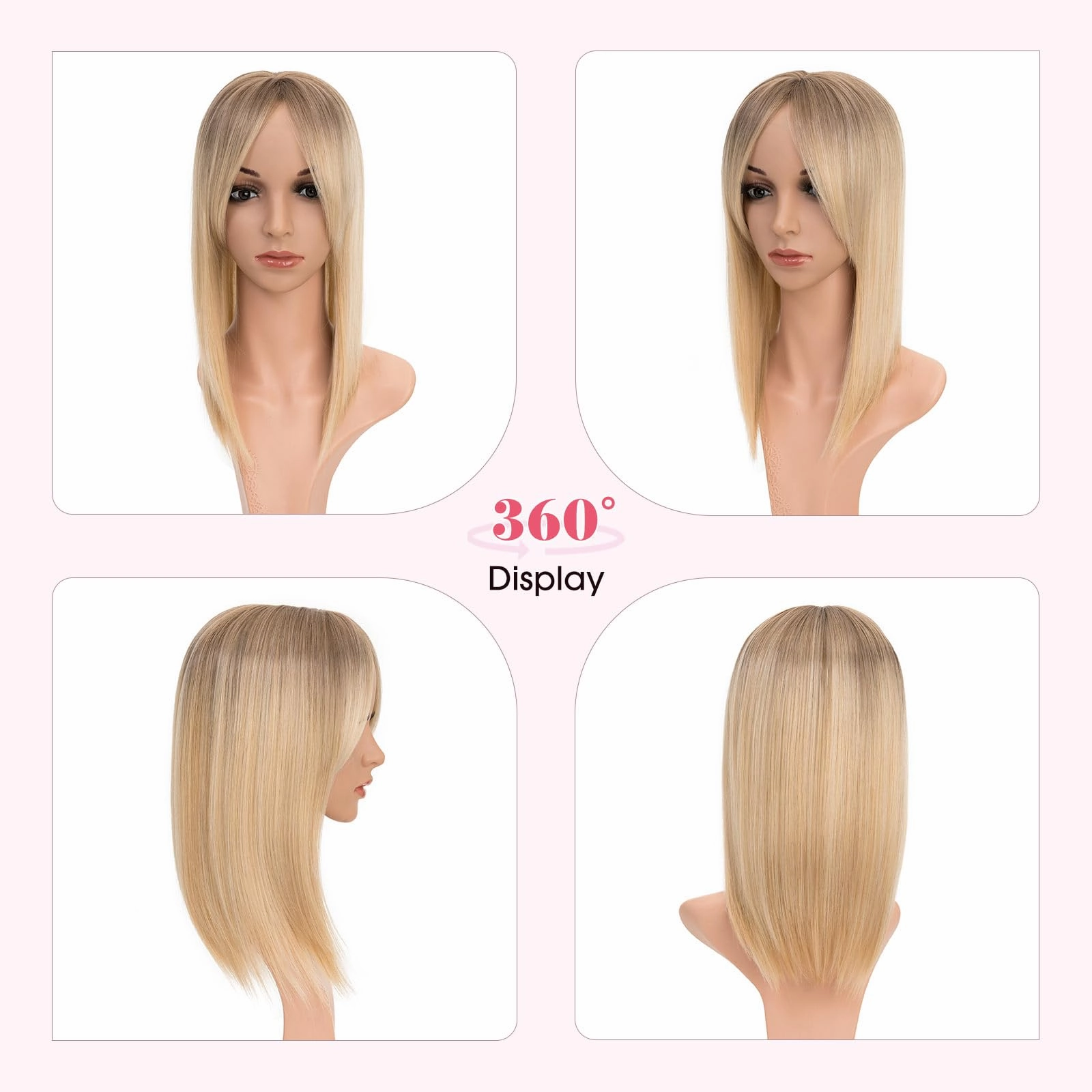 Realistic Synthetic Hair Topper Clip in -14 inches