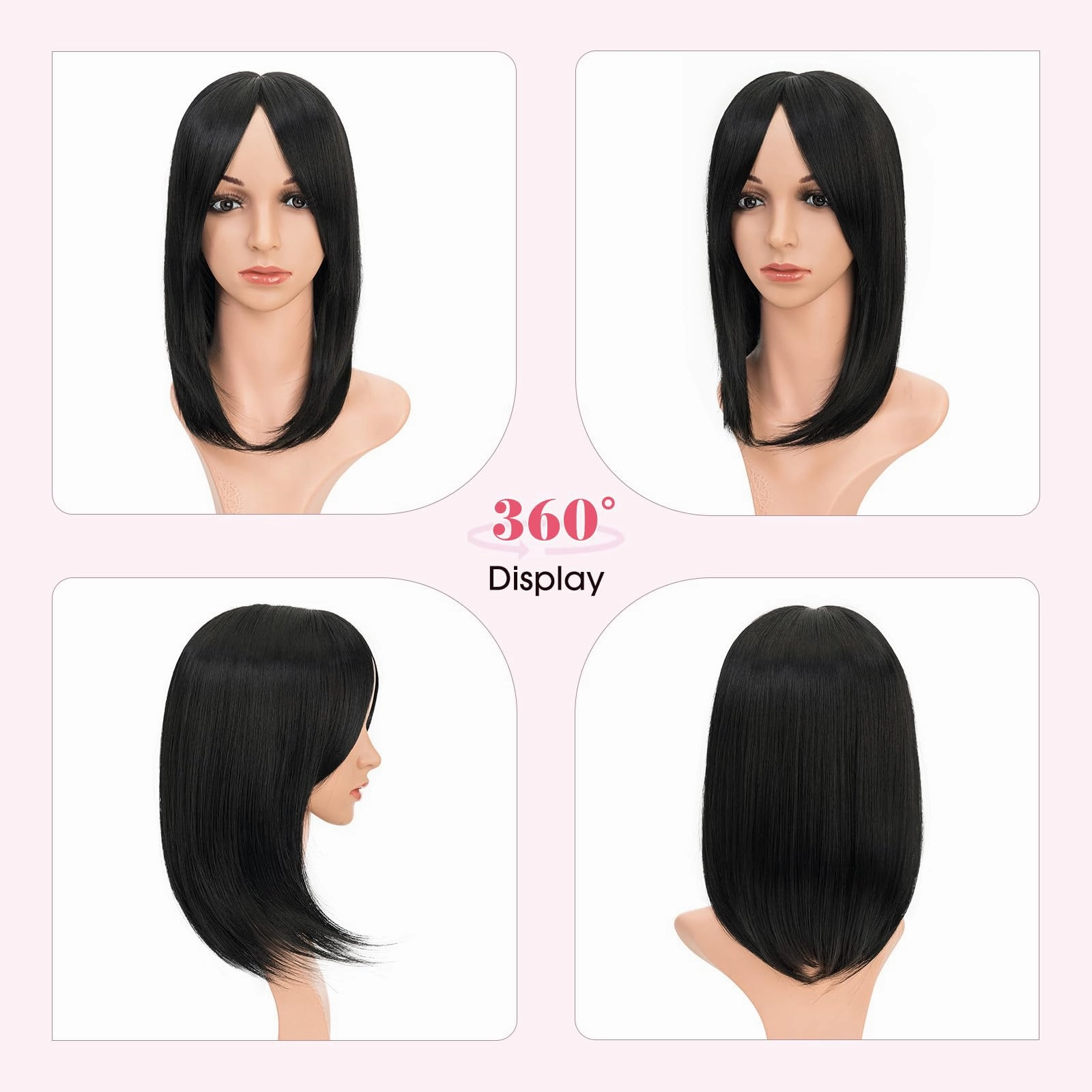 Realistic Synthetic Hair Topper Clip in -14 inches