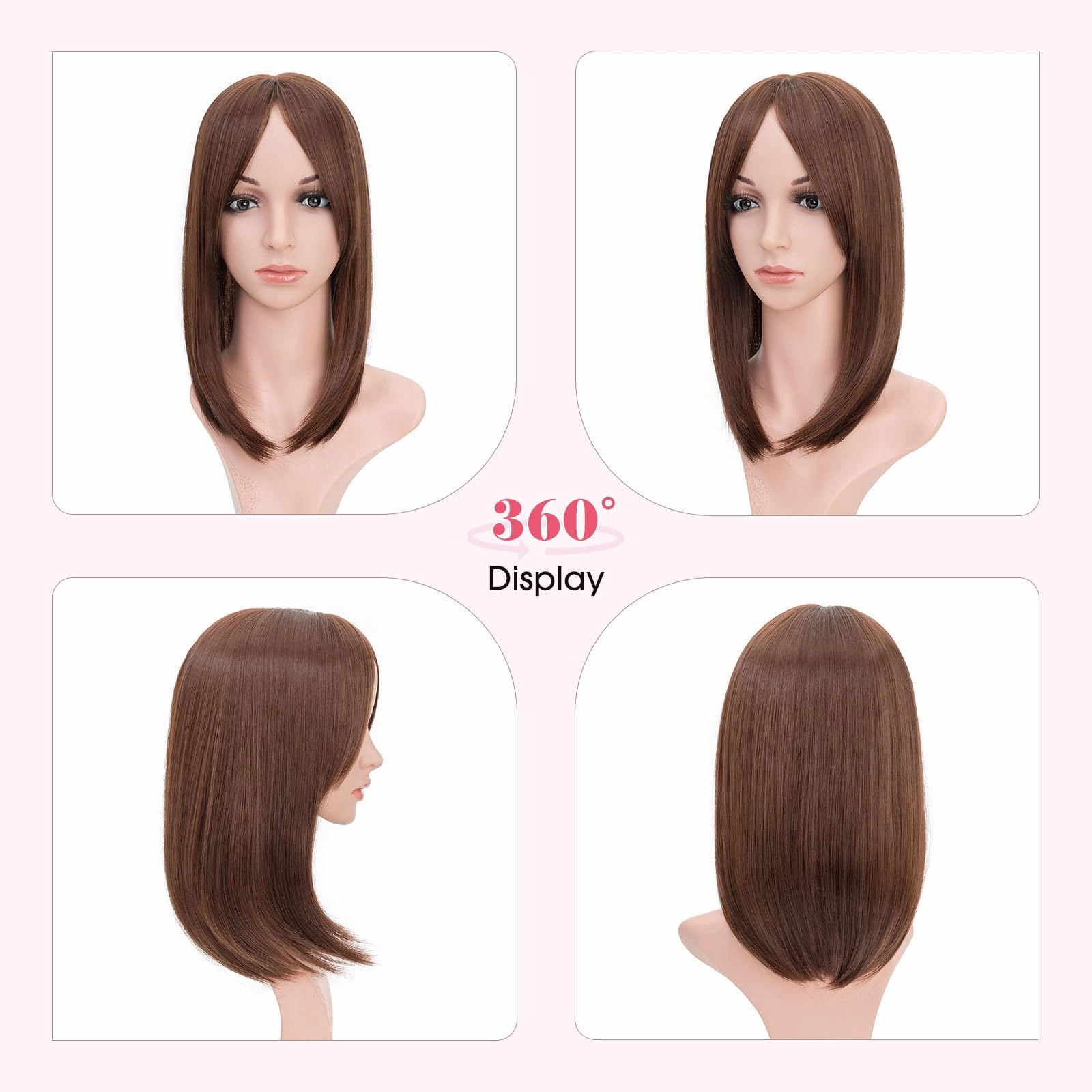 Realistic Synthetic Hair Topper Clip in -14 inches