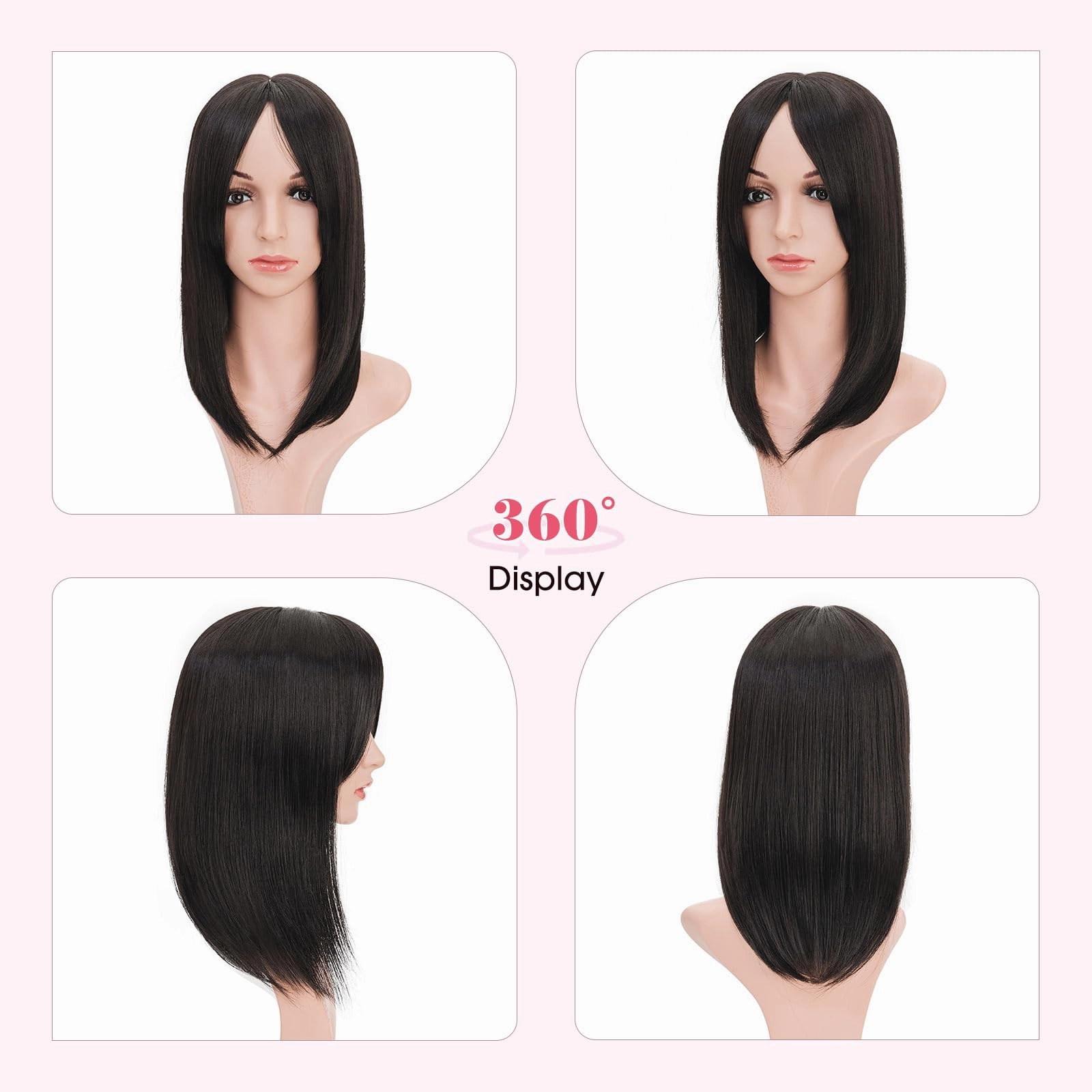 Realistic Synthetic Hair Topper Clip in -14 inches