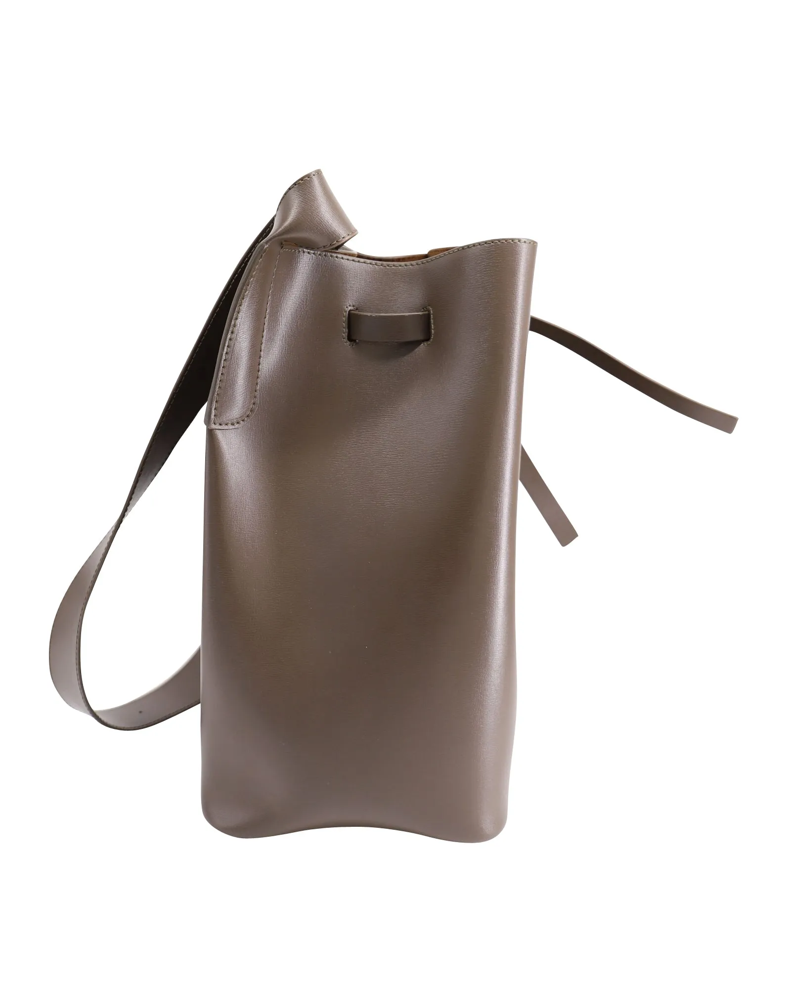 Rejina Pyo Midi Marlene Bucket Bag In Brown Leather