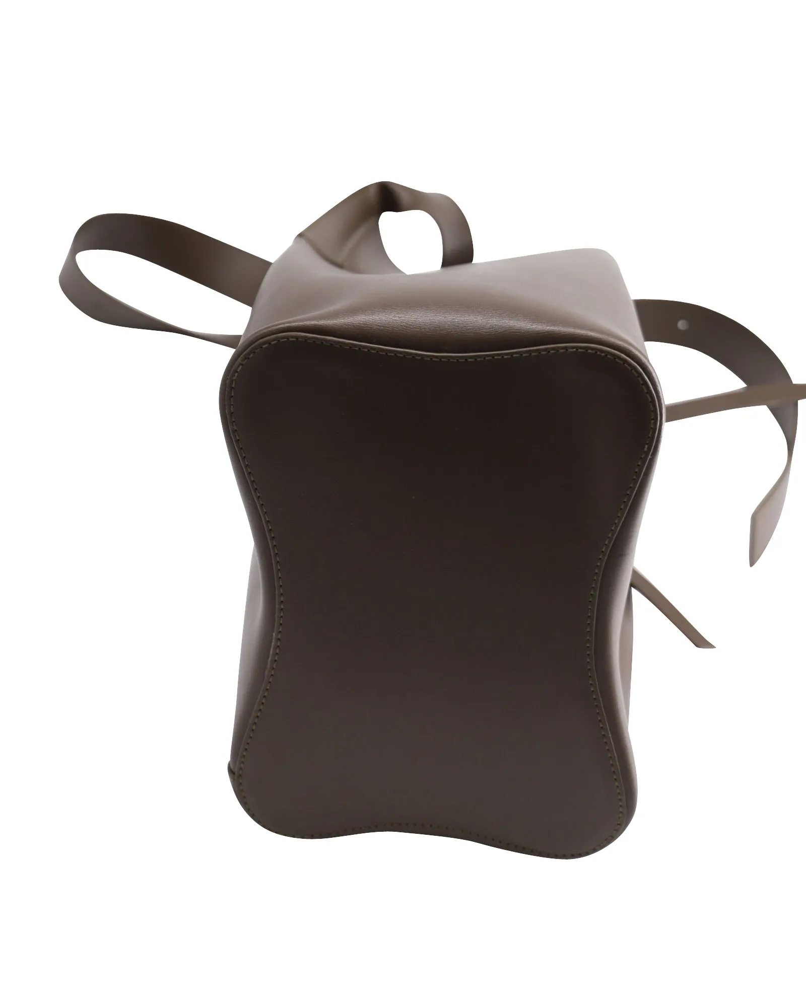 Rejina Pyo Midi Marlene Bucket Bag In Brown Leather