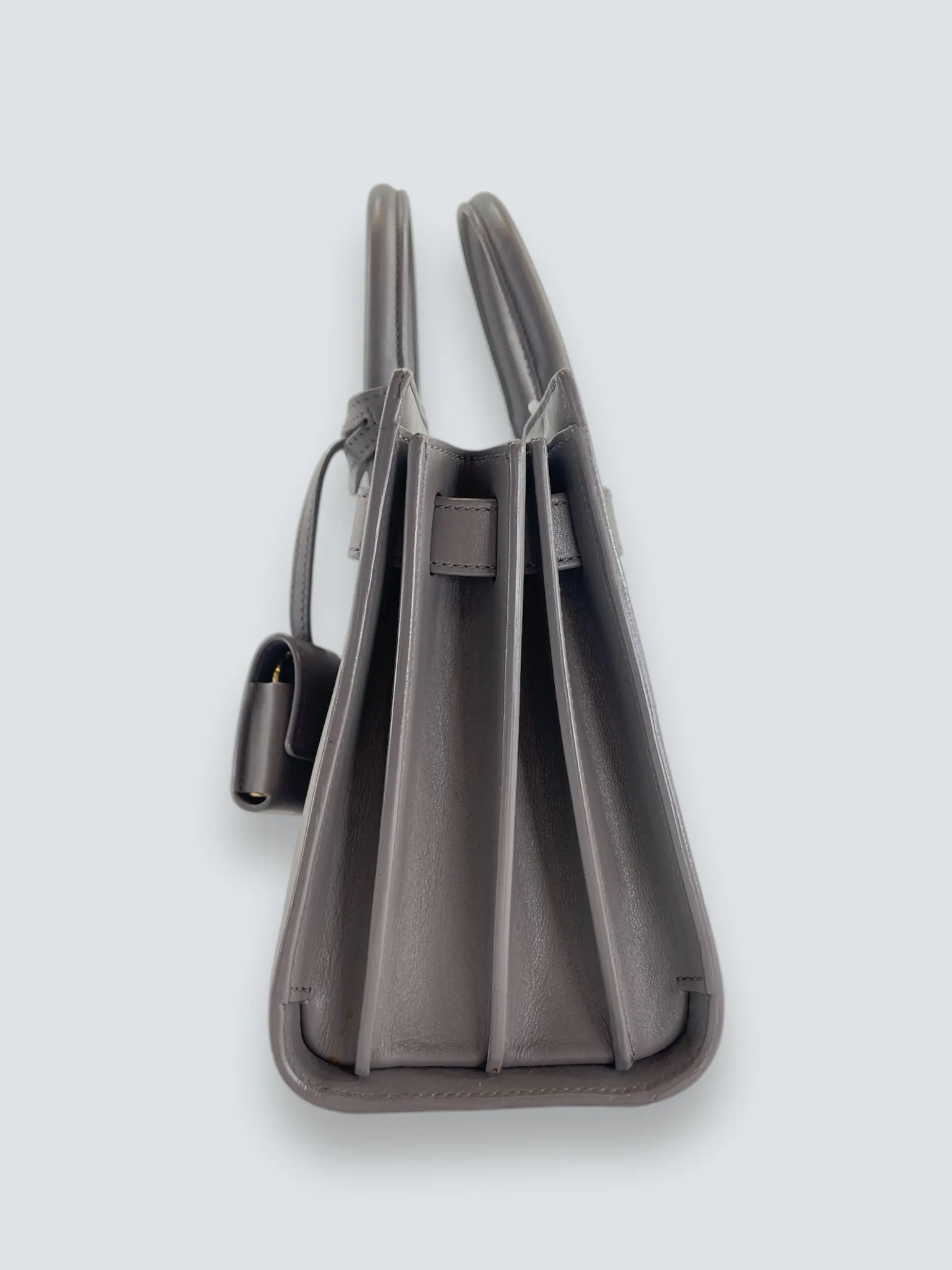 Saint Laurent Grey Leather Nano Sac de Jour Tote