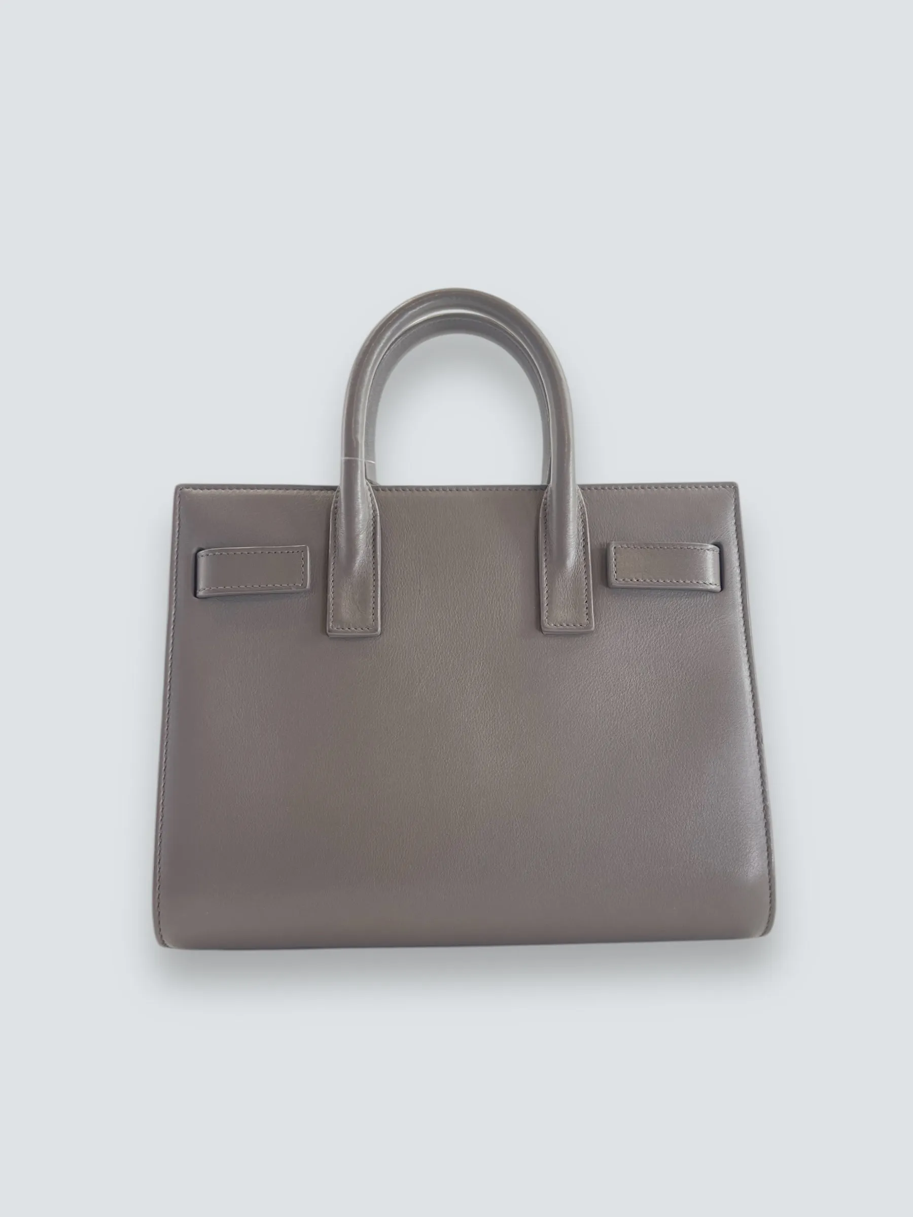Saint Laurent Grey Leather Nano Sac de Jour Tote