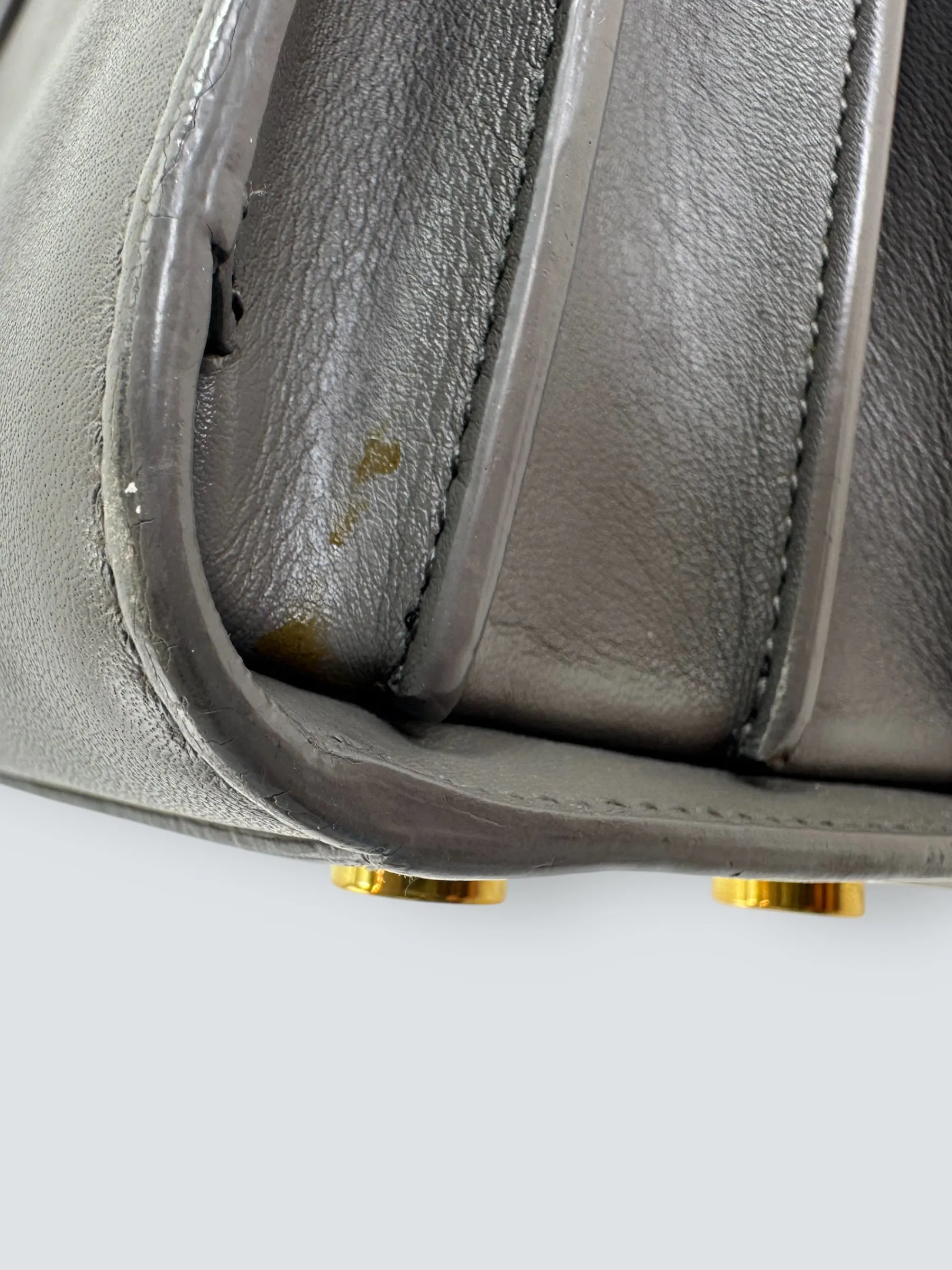Saint Laurent Grey Leather Nano Sac de Jour Tote