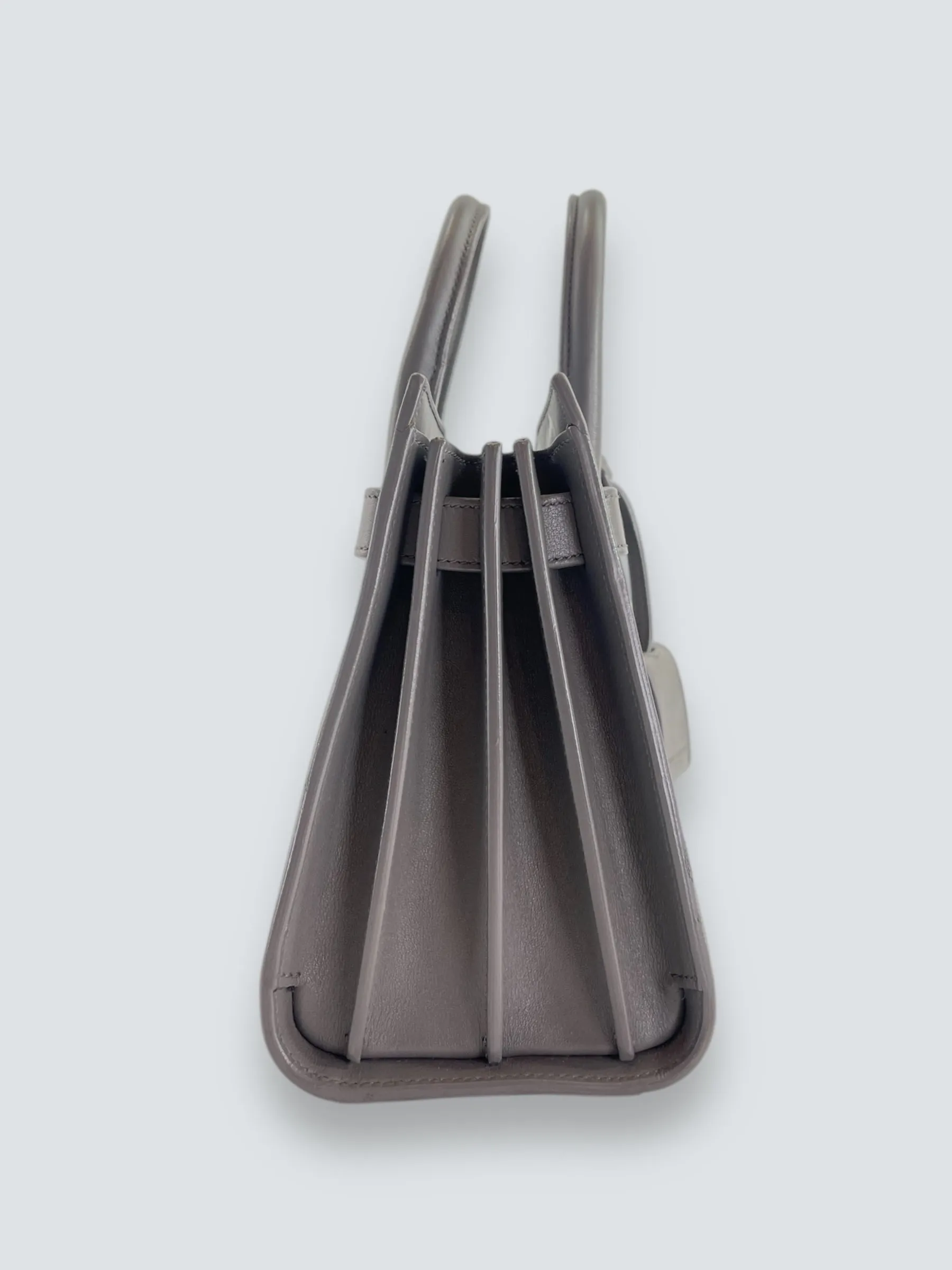 Saint Laurent Grey Leather Nano Sac de Jour Tote