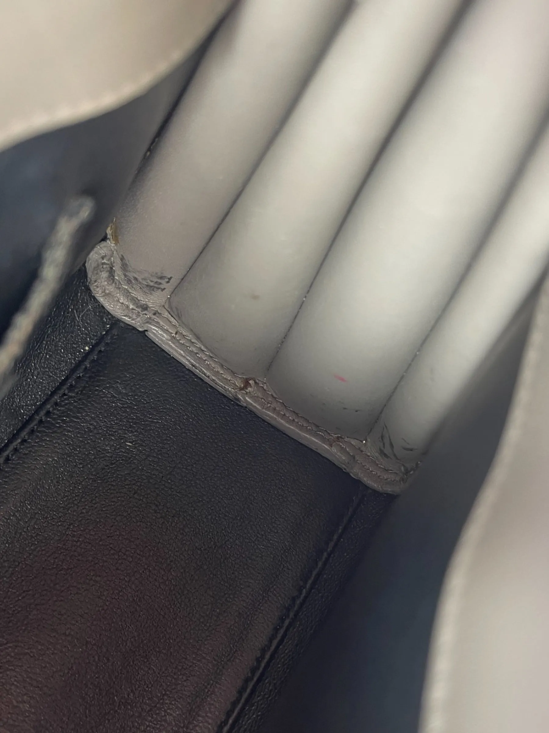 Saint Laurent Grey Leather Nano Sac de Jour Tote