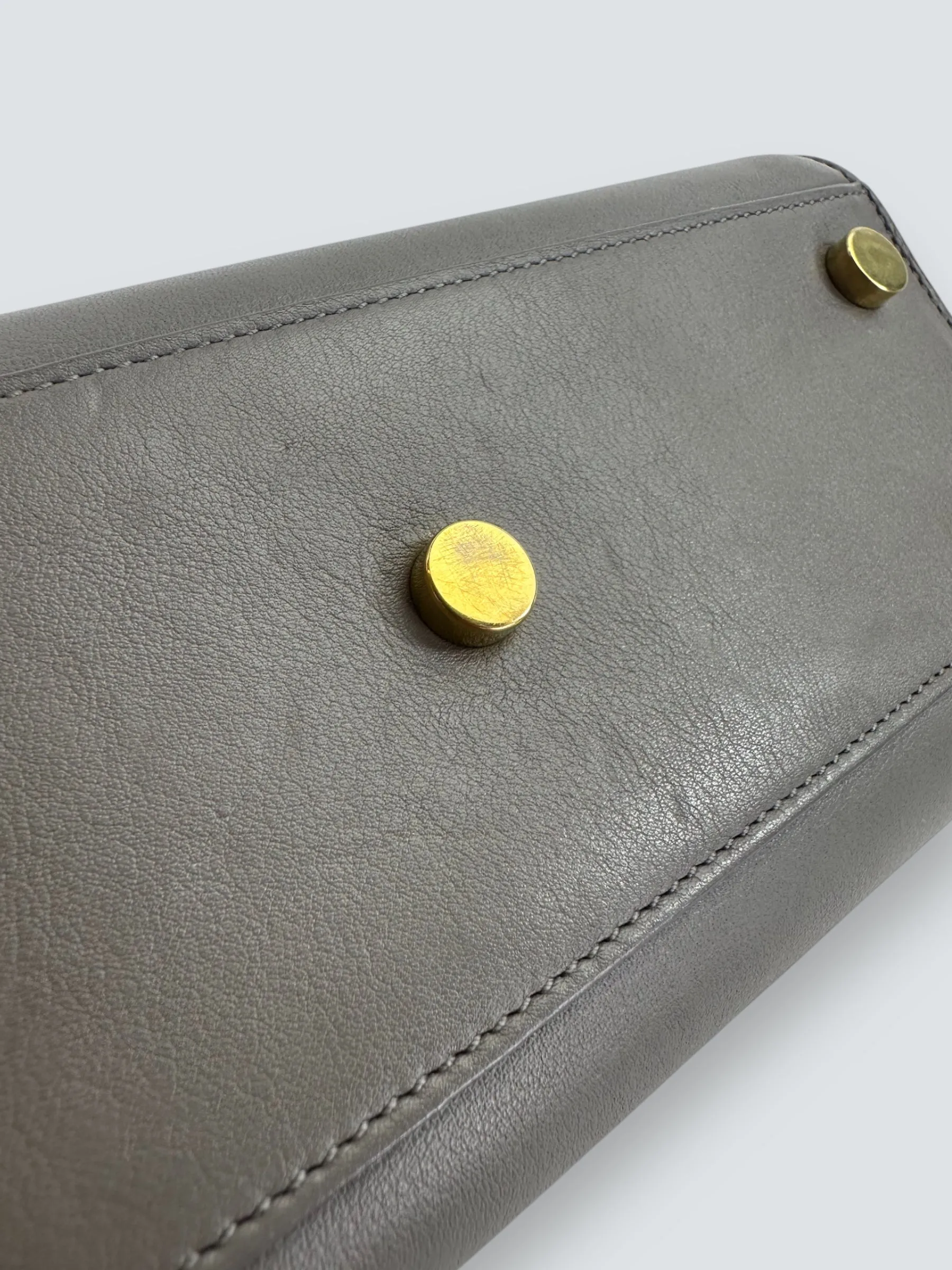Saint Laurent Grey Leather Nano Sac de Jour Tote