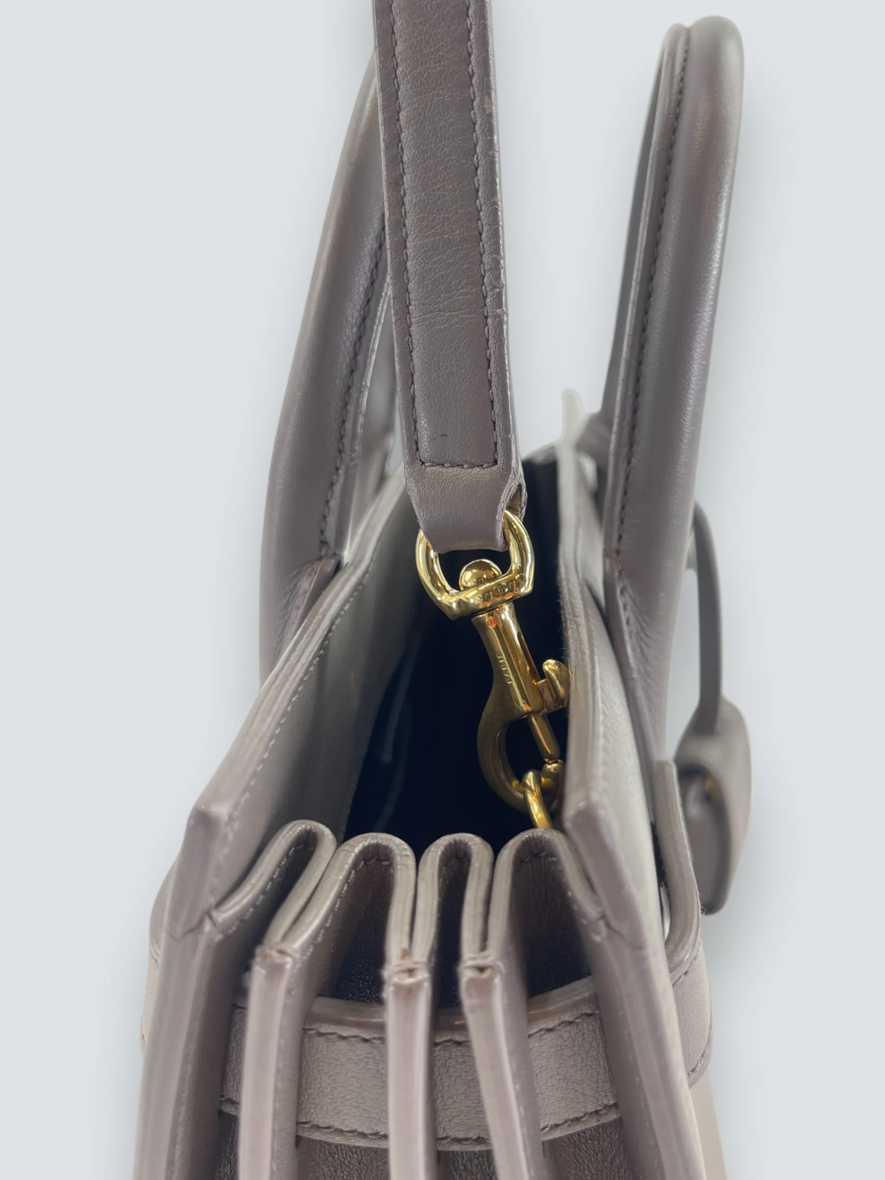 Saint Laurent Grey Leather Nano Sac de Jour Tote