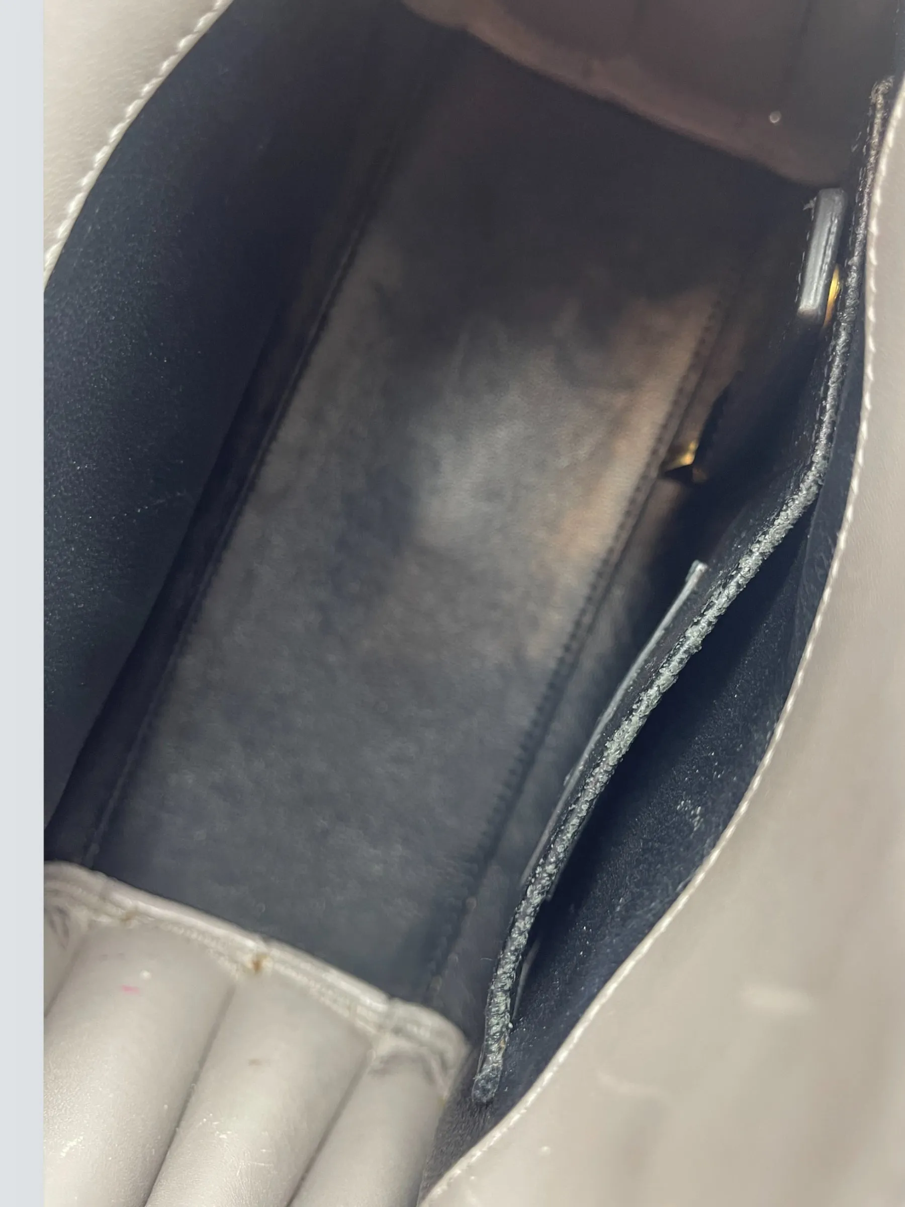 Saint Laurent Grey Leather Nano Sac de Jour Tote