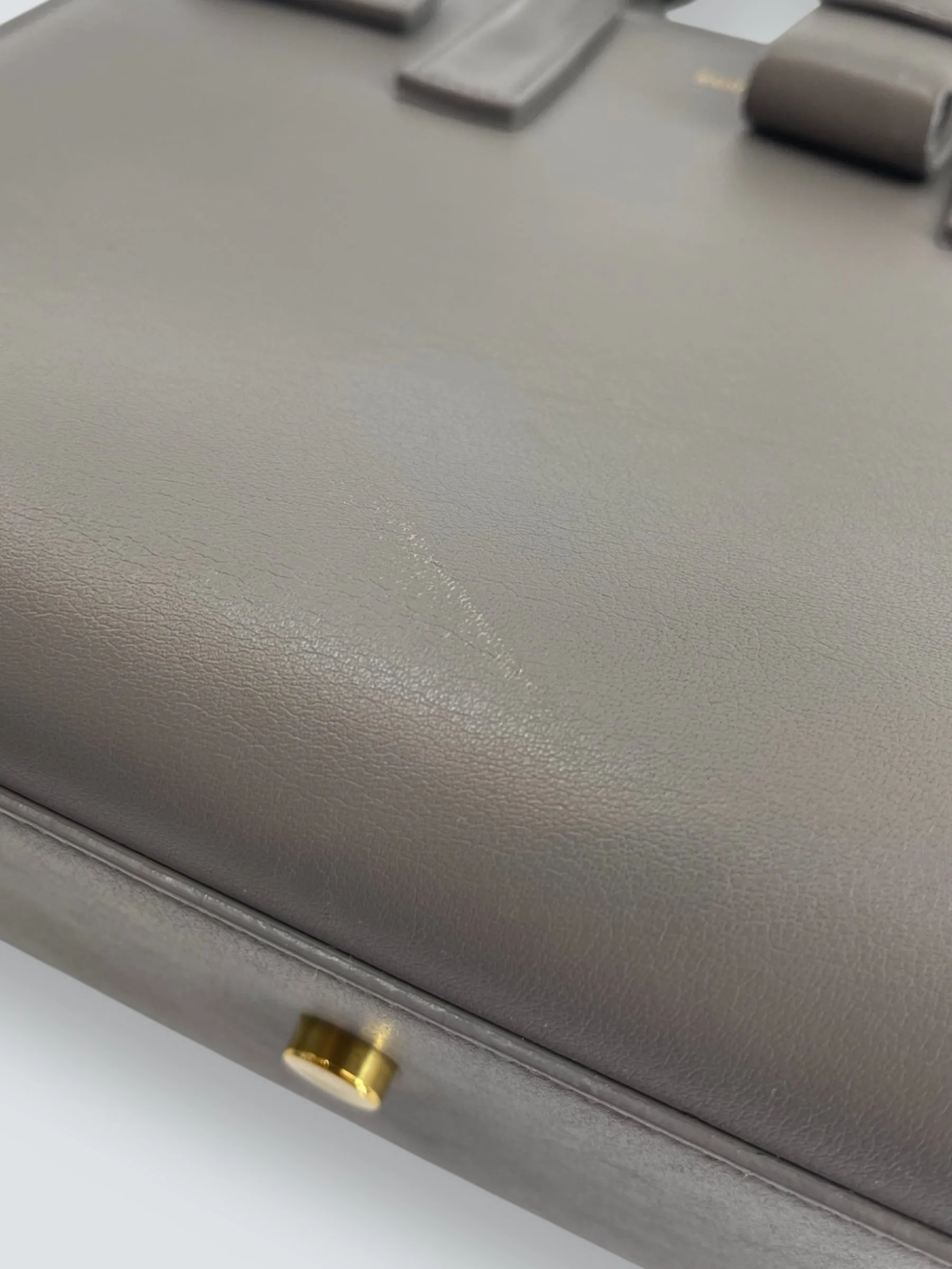 Saint Laurent Grey Leather Nano Sac de Jour Tote