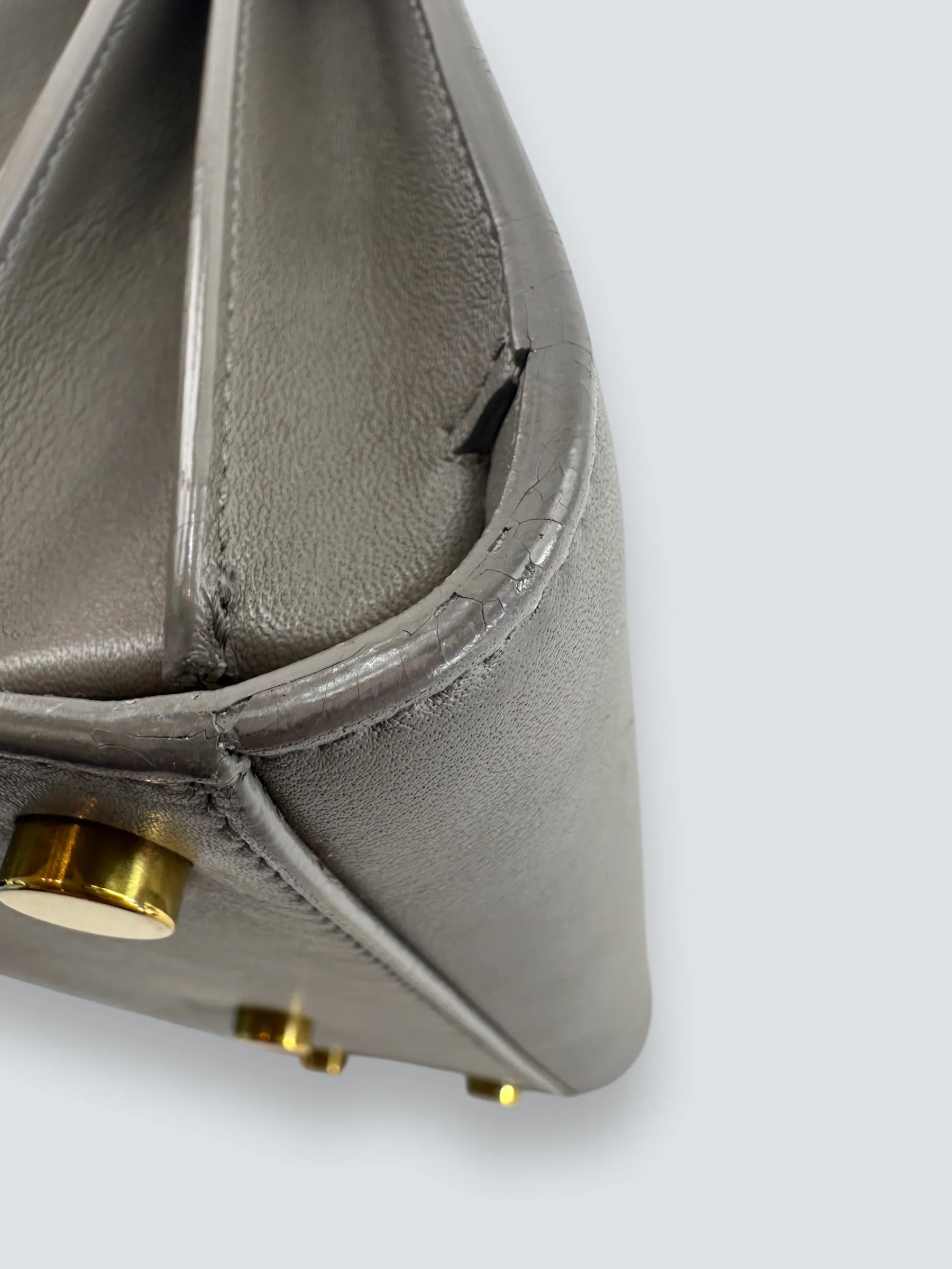 Saint Laurent Grey Leather Nano Sac de Jour Tote