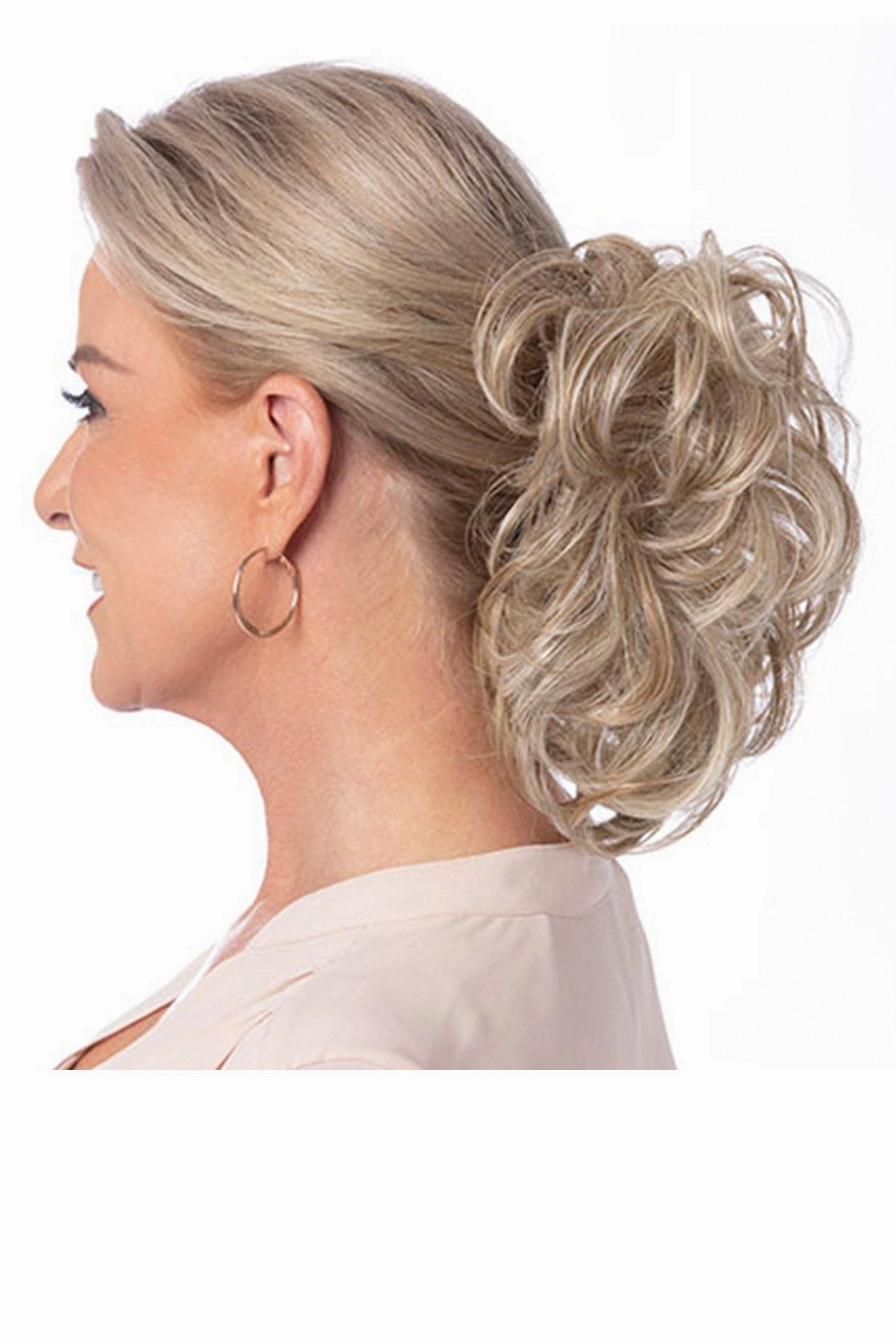 Sale - Toni Brattin Extensions - Pony Curls 4" Clip Reversible HF #102 - Color: Medium Brown