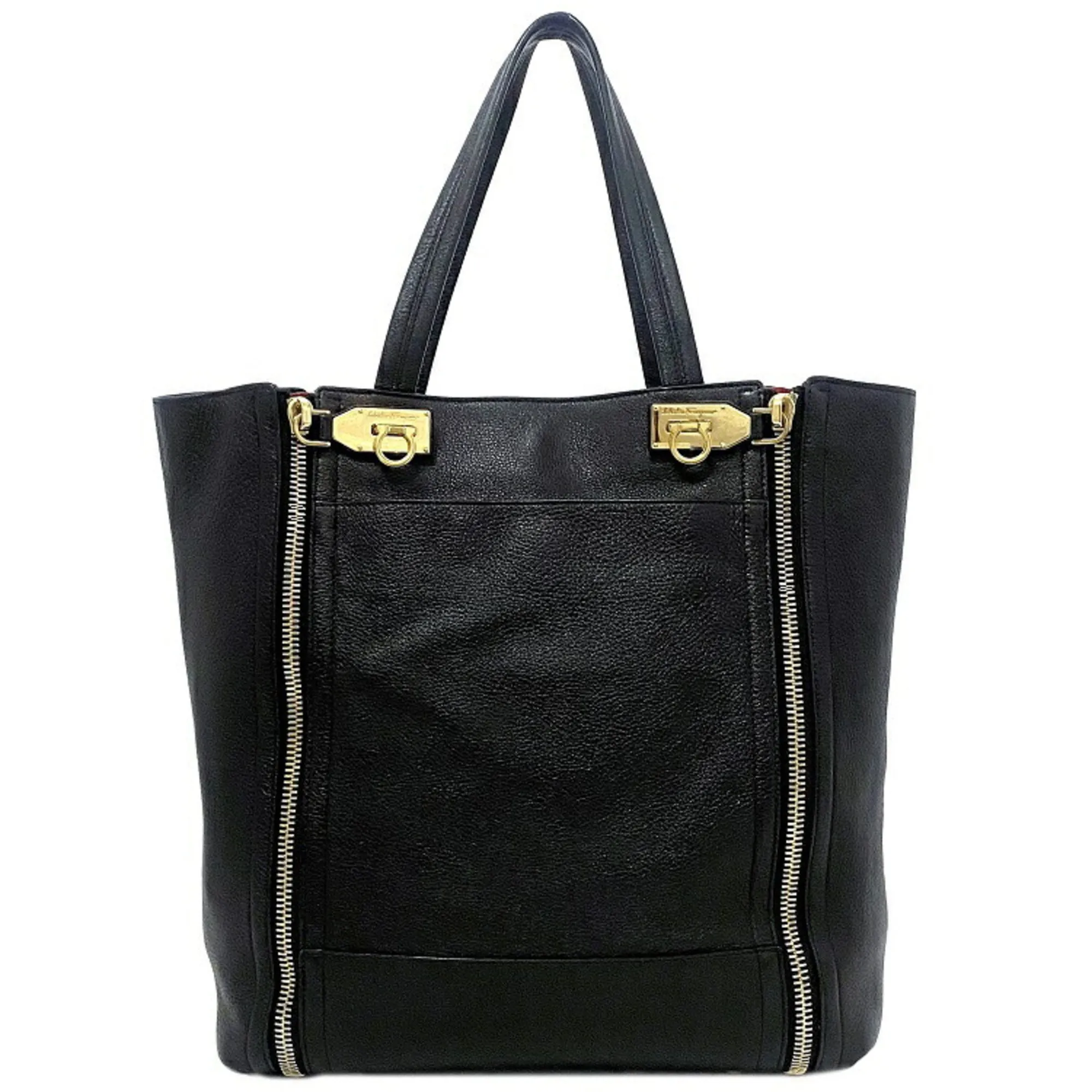 Salvatore Ferragamo Gancini   Leather Tote Bag (Pre-Owned)