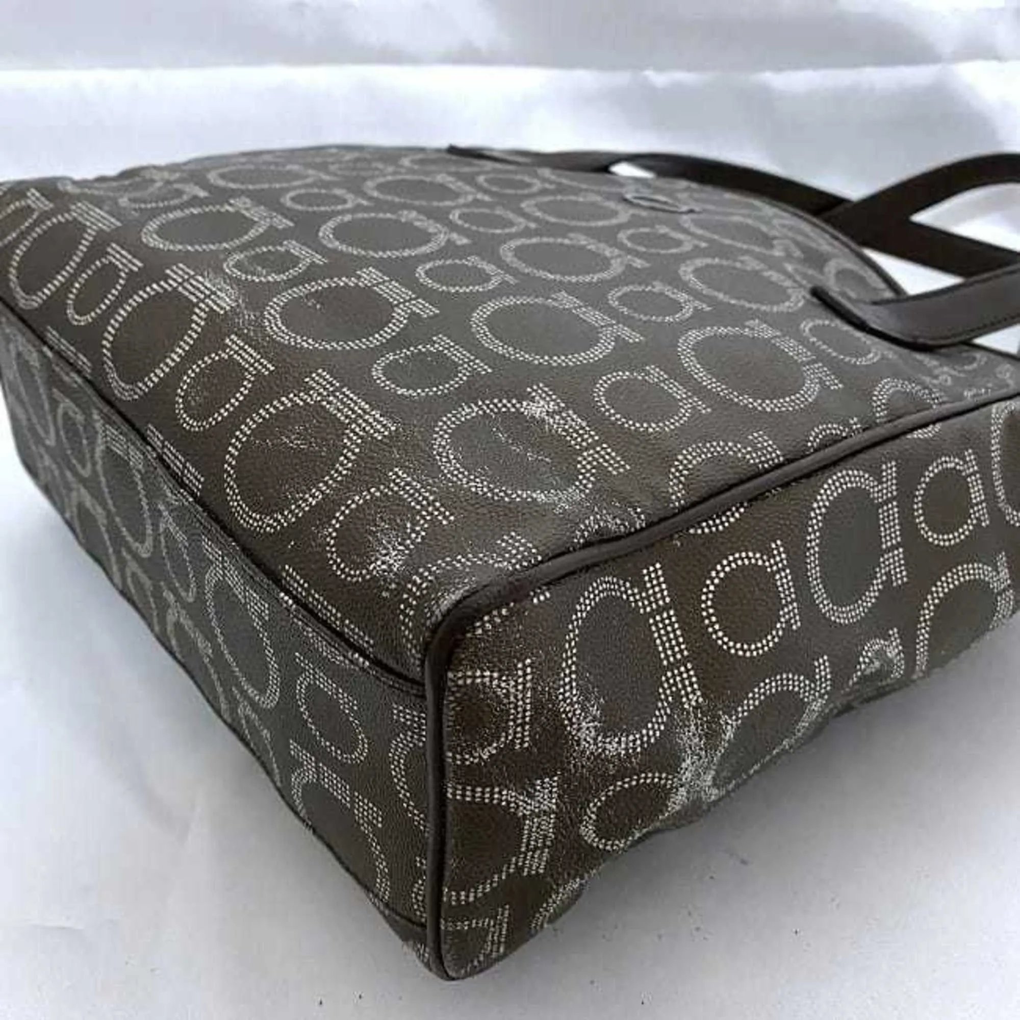 Salvatore Ferragamo Gancini  Pvc Leather Tote Bag (Pre-Owned)