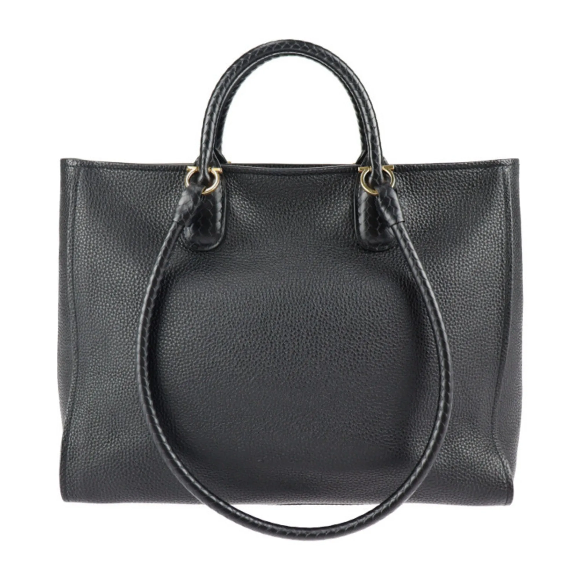 Salvatore Ferragamo  Leather Handbag Shoulder Bag Tote Bag (Pre-Owned)