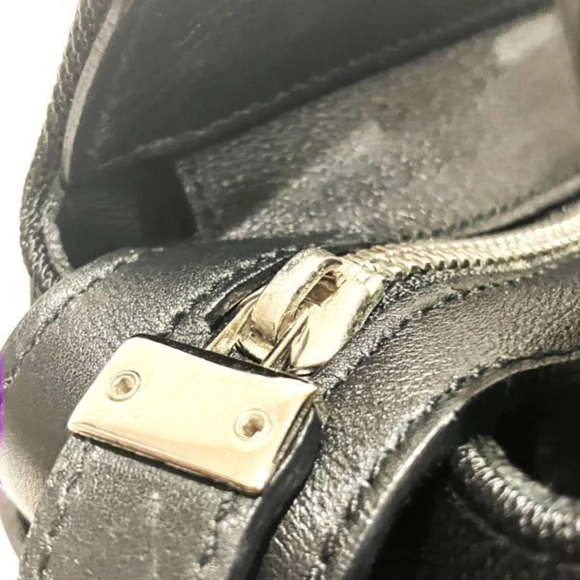 Salvatore Ferragamo  Nylon Leather Handbag Tote Bag (Pre-Owned)