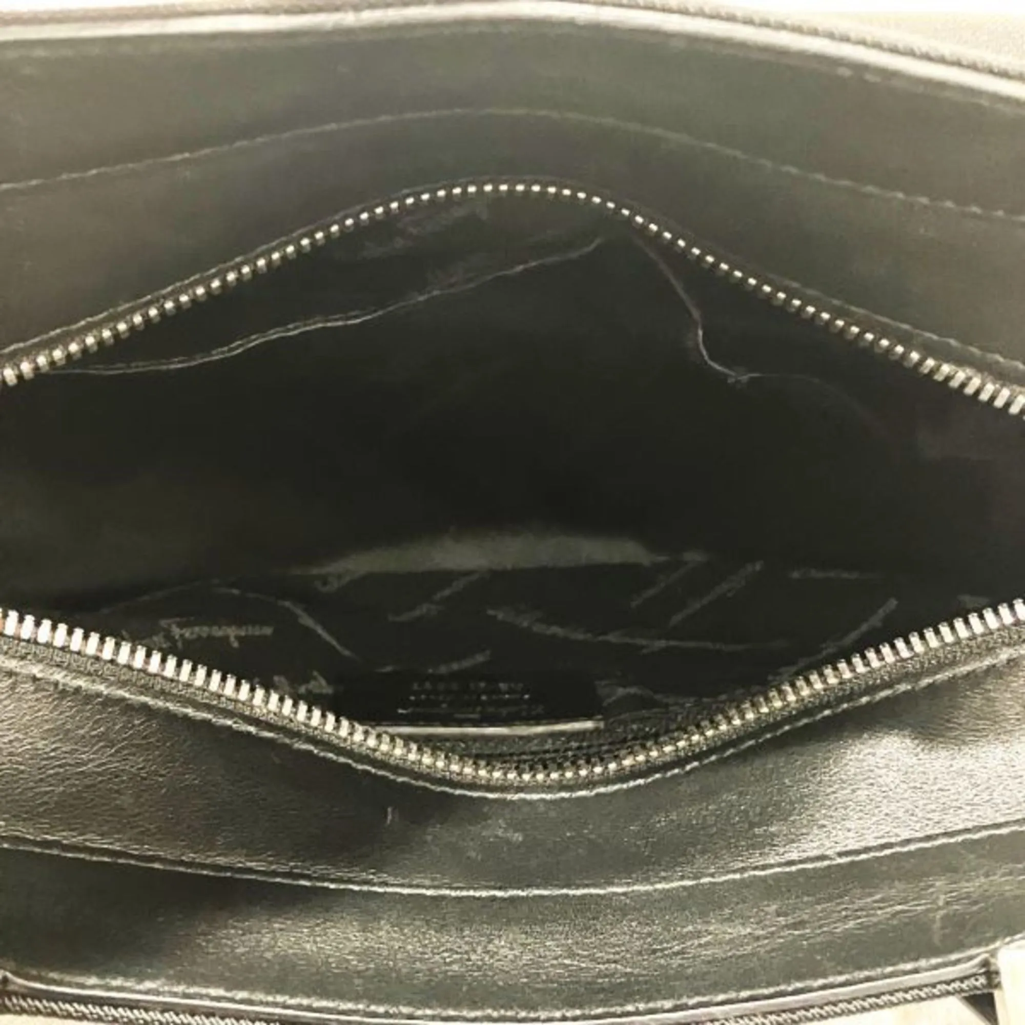 Salvatore Ferragamo  Nylon Leather Handbag Tote Bag (Pre-Owned)