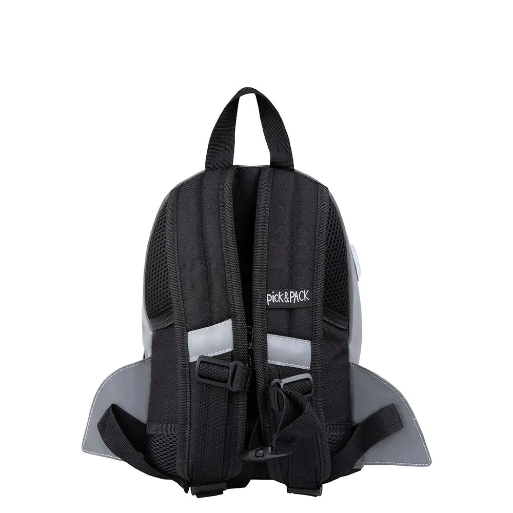 Shark Shape Backpack S Visible grey (reflective)