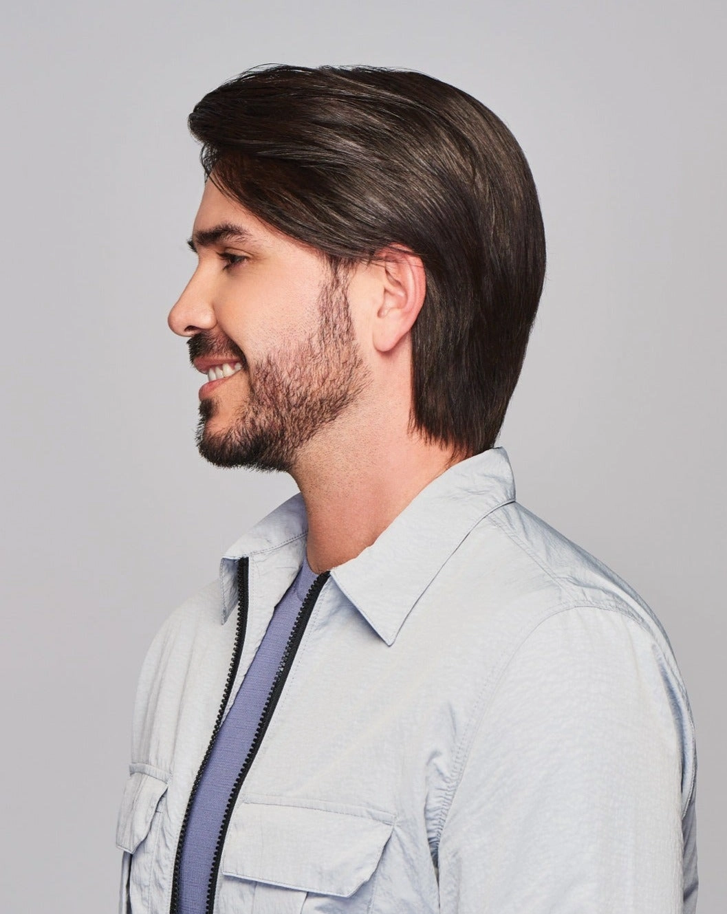 Sharp Men's HT Wig by HIM | Human Hair/Heat Friendly Synthetic Blend Hair | Average/Large Cap