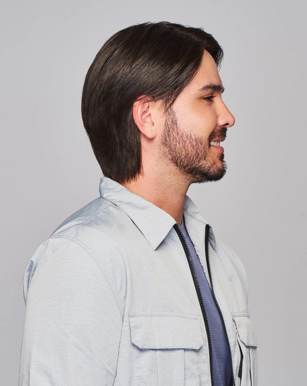 Sharp Men's HT Wig by HIM | Human Hair/Heat Friendly Synthetic Blend Hair | Average/Large Cap
