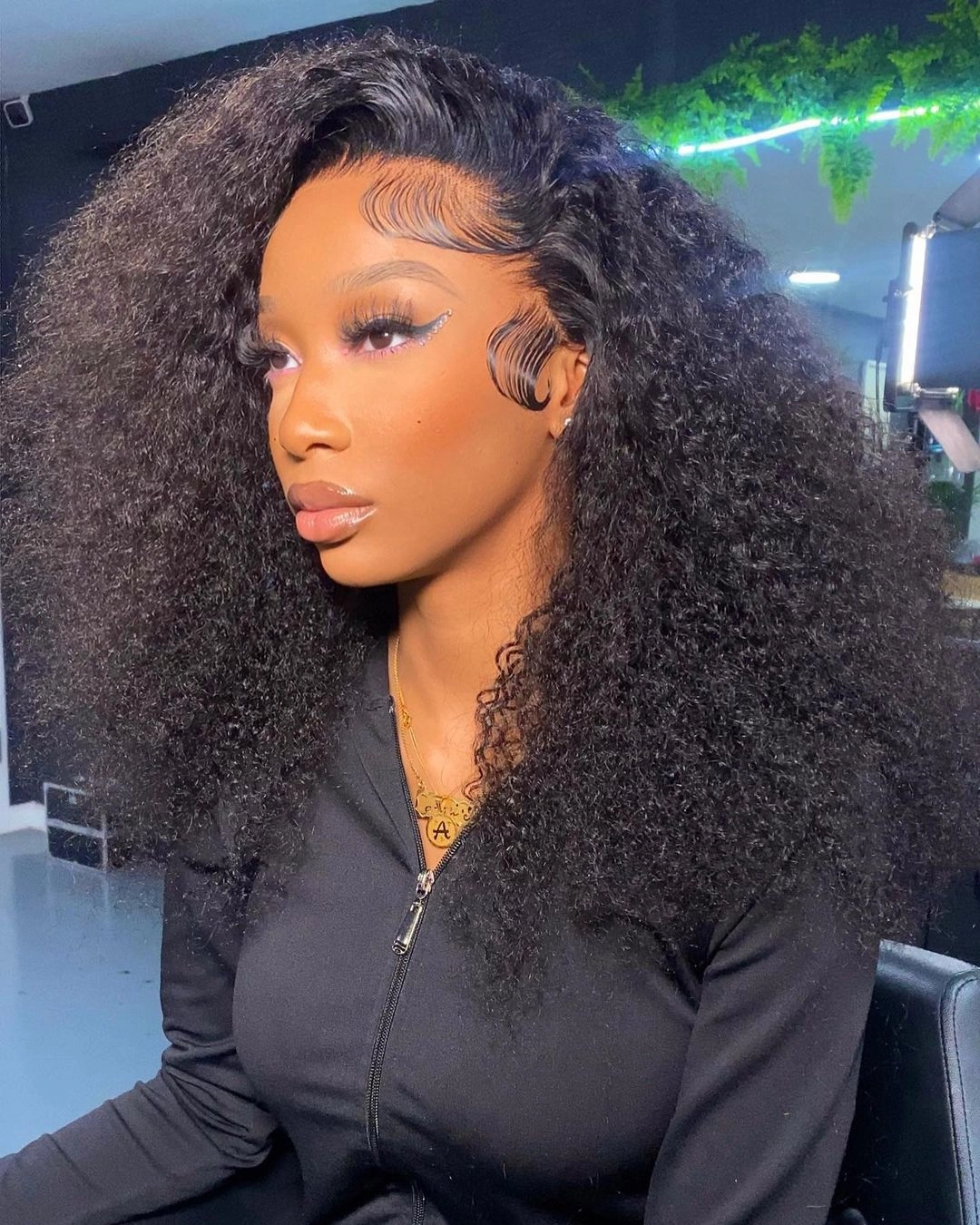 Skin Melt Full Lace | 360 Lace Invisible Adjustable Strap Delicate Hairline Human Hair Frontal Wig | Curly