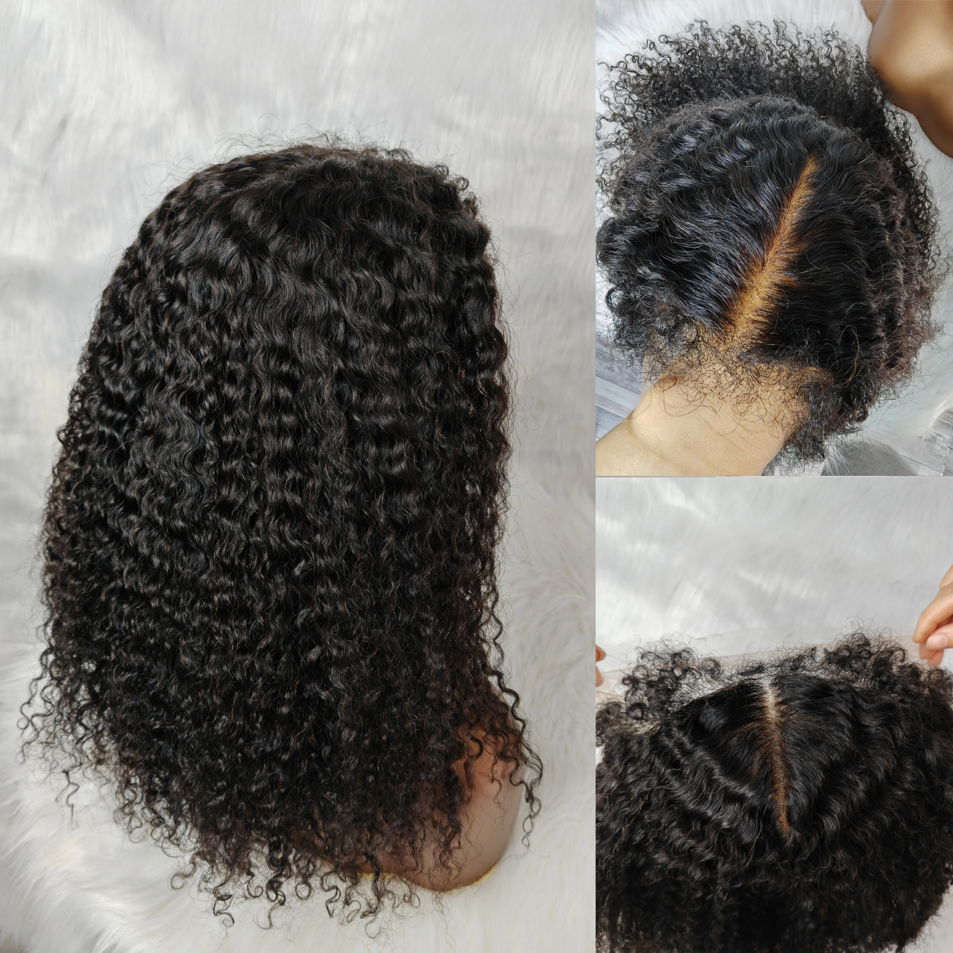 Skin Melt Lace M Hairline Fluffy Edge Human Hair Frontal Wig | Burmese Kinky Curly