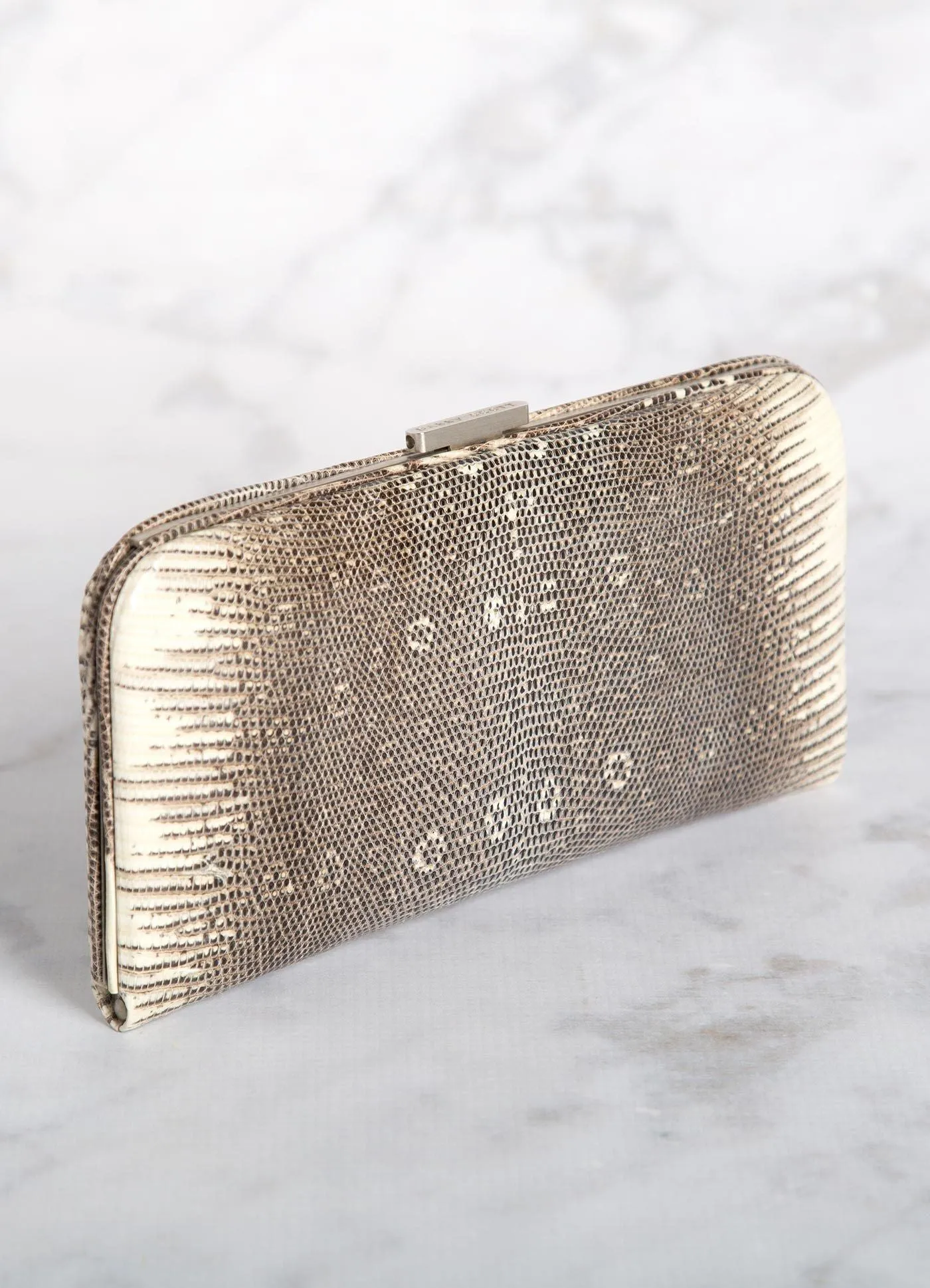 Slide Lock Wallet - Natural Ring Lizard