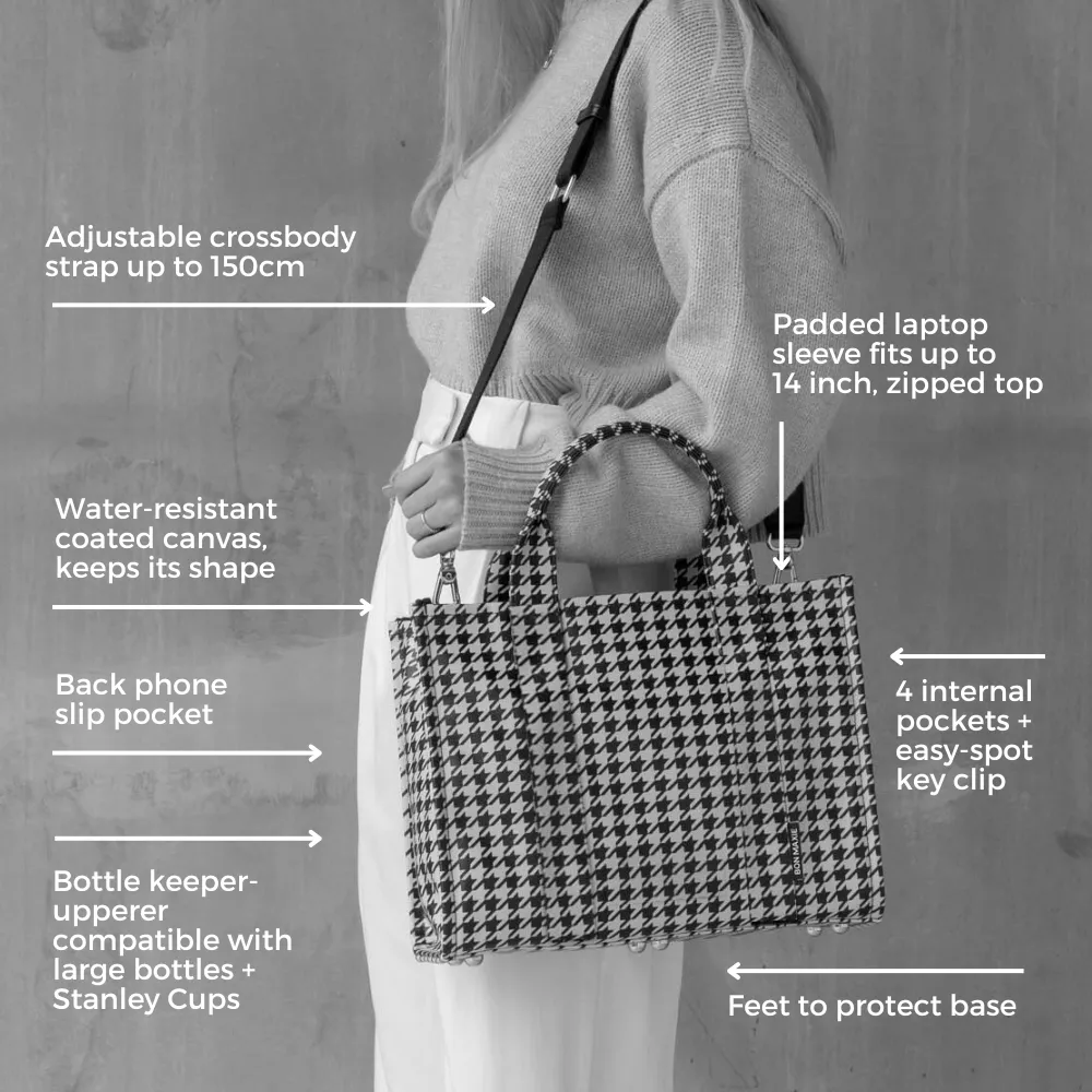 Small Bon Vivant Structured Tote Bag -- Tan