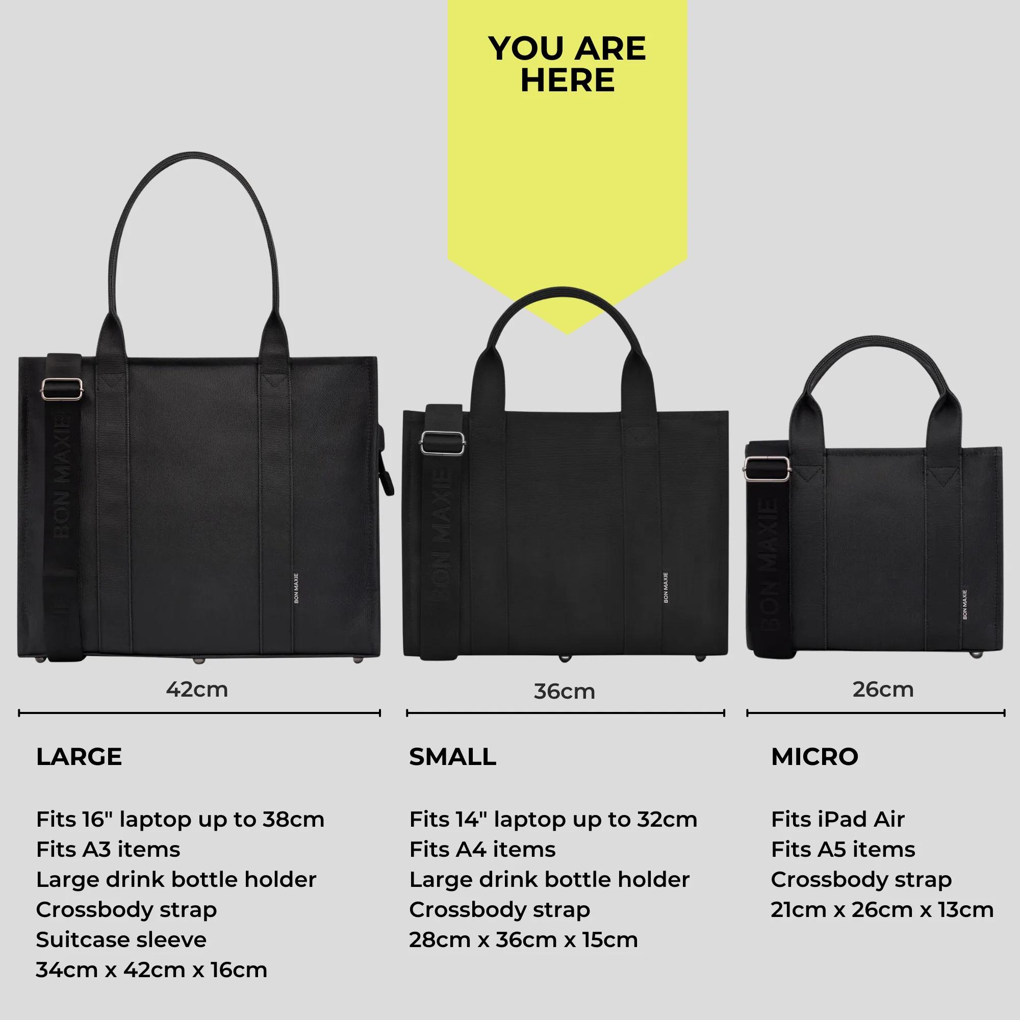 Small Structured Tote Bag -- Black Houndstooth