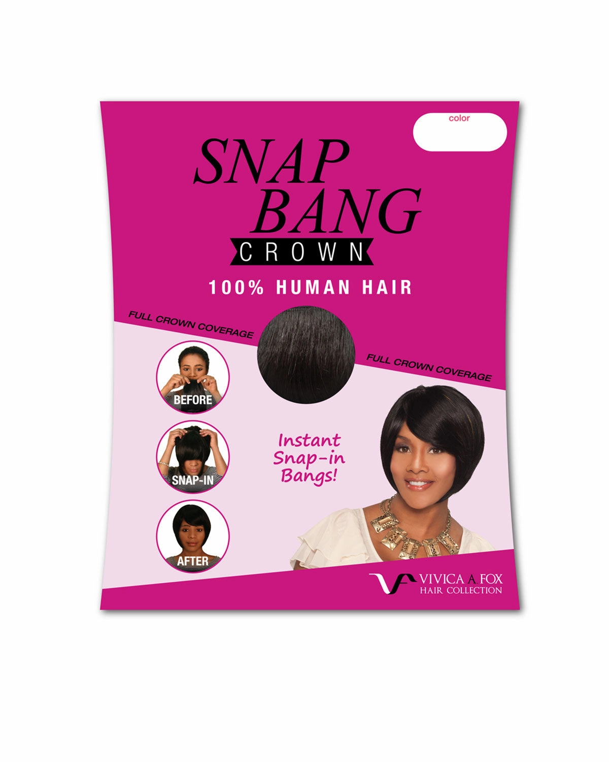 Snap Bangs Crown | Human Hair Wiglet by Vivica Fox