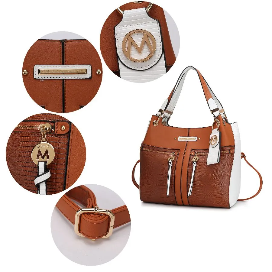 Sofia Vegan Leather Tote with Keyring