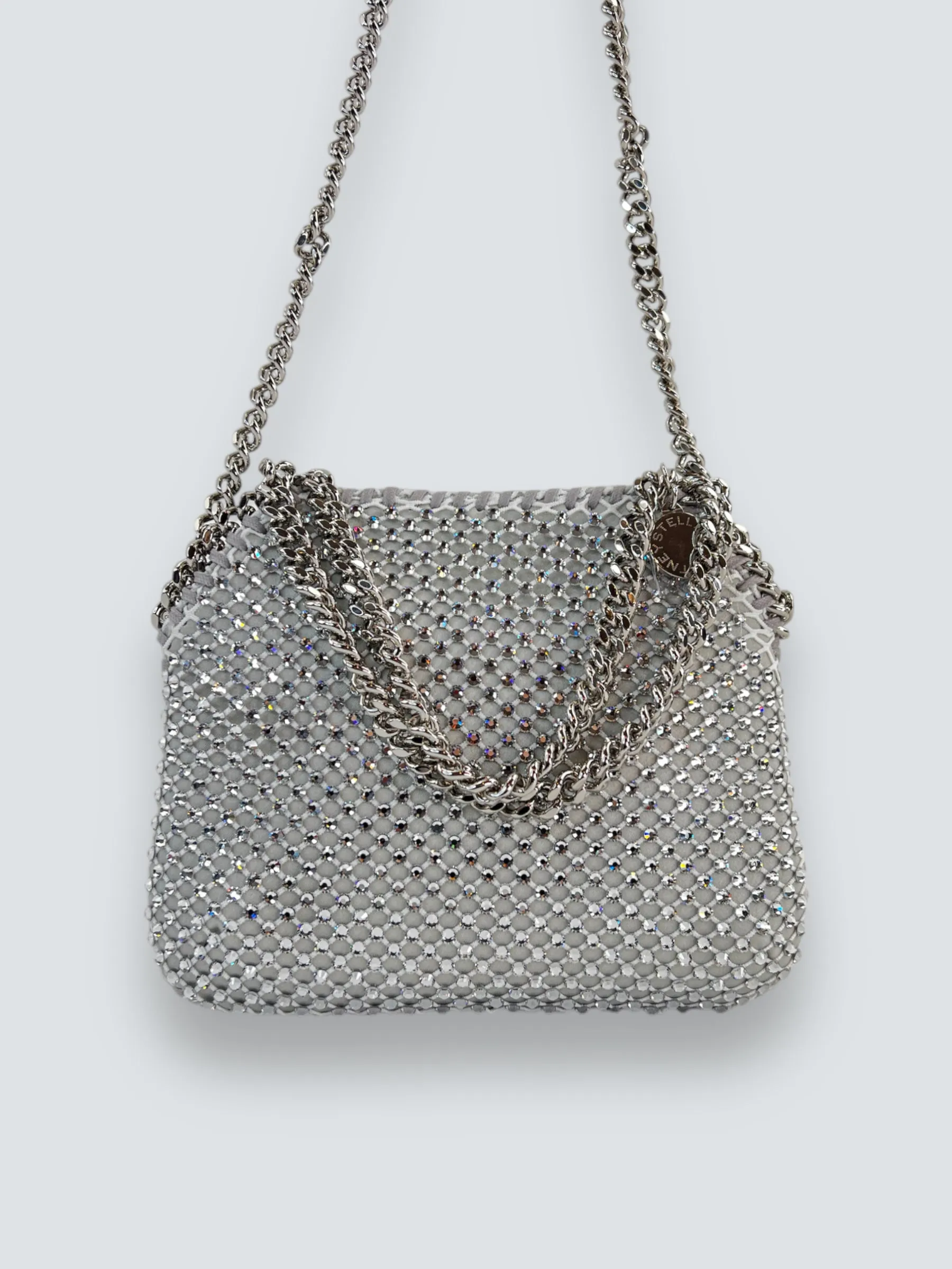 Stella McCartney Crystal Mesh Mini Tote Crossbody