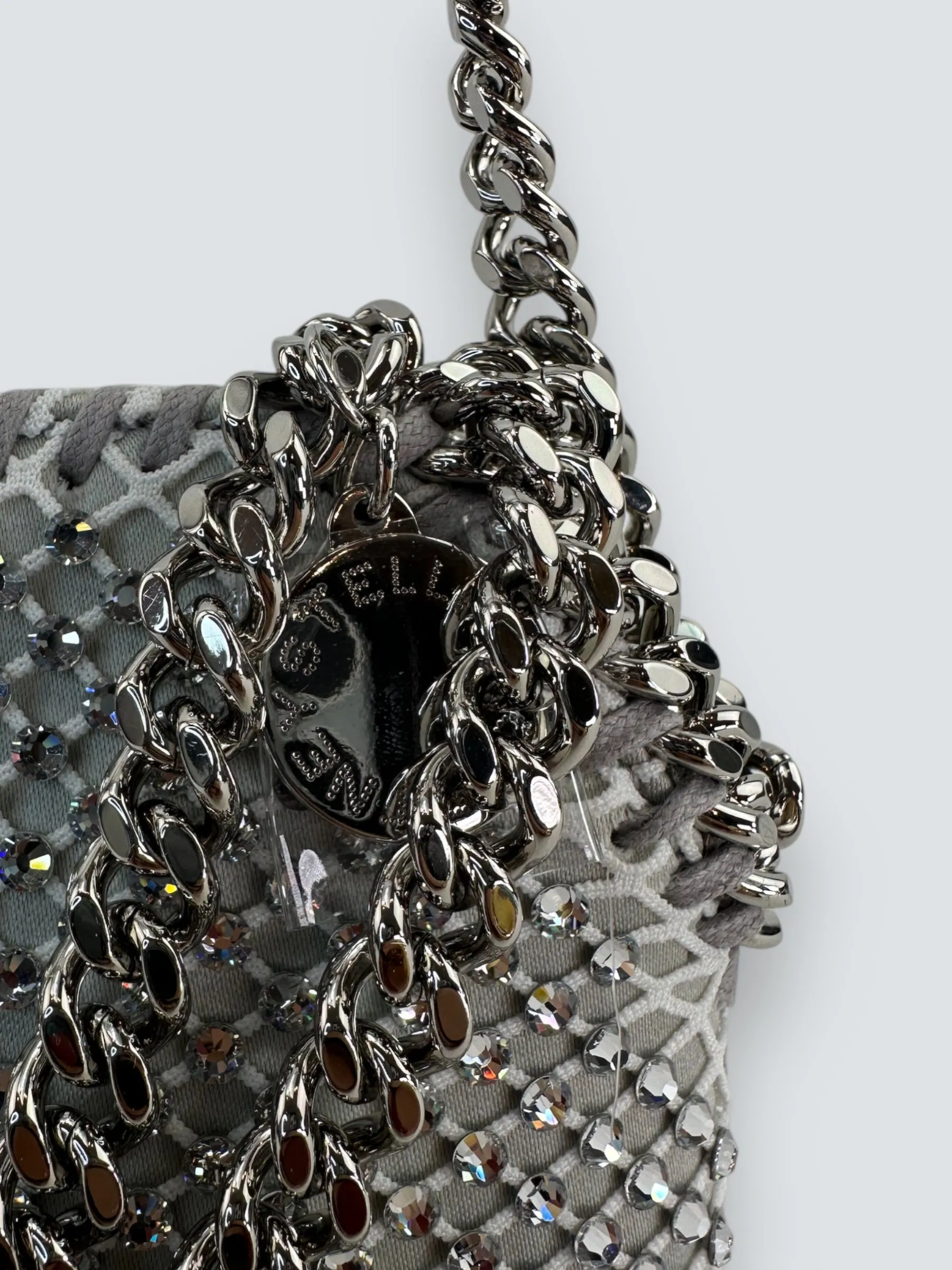 Stella McCartney Crystal Mesh Mini Tote Crossbody
