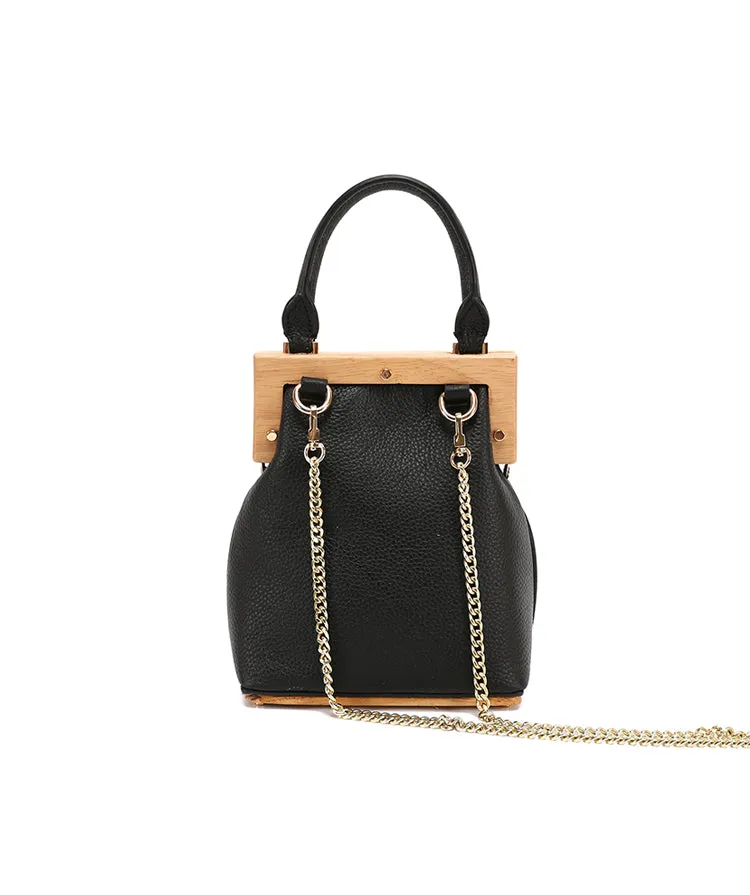Stylish LEATHER WOMENs Frame Handbag Purse Chain SHOULDER Purse for Women