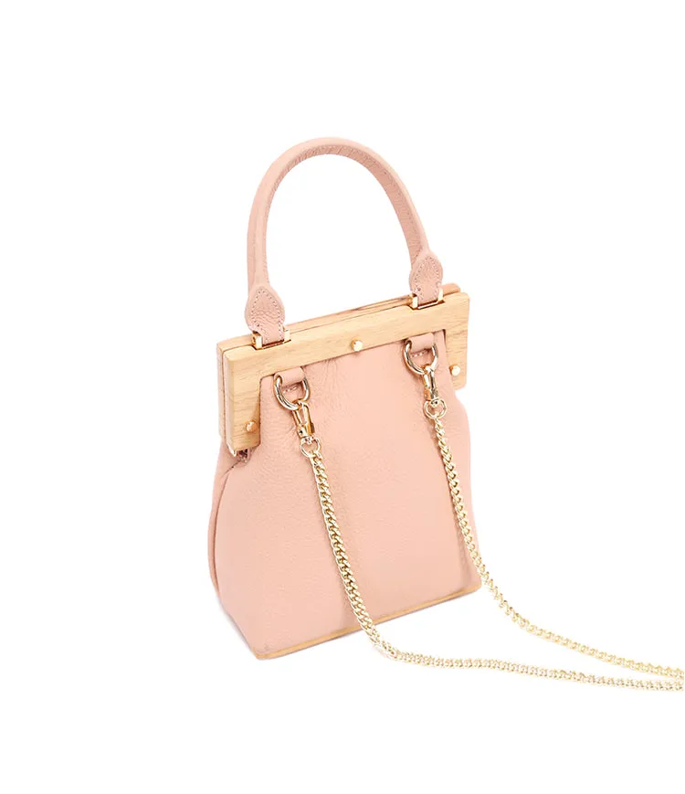 Stylish LEATHER WOMENs Frame Handbag Purse Chain SHOULDER Purse for Women