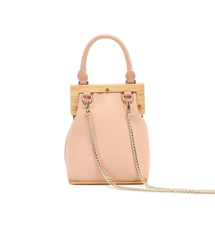 Stylish LEATHER WOMENs Frame Handbag Purse Chain SHOULDER Purse for Women