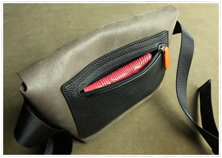 Stylish Womens Bright Black Leather Sling Bag Crossbody Shoulder Bag Purse Sling Pack for Ladies