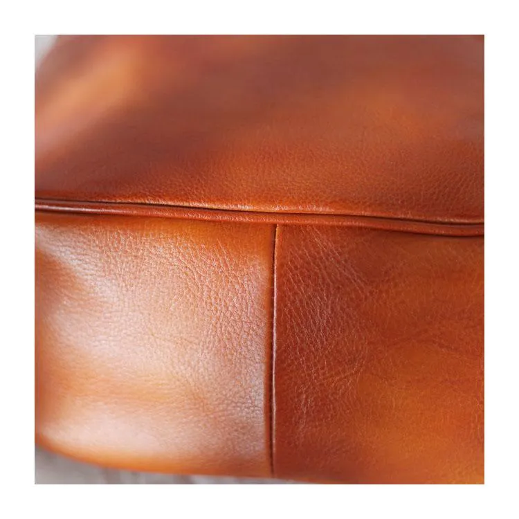 Stylish Womens Small Brown Leather Satchel Crossbody Bag Zipper Square Shoulder Bag