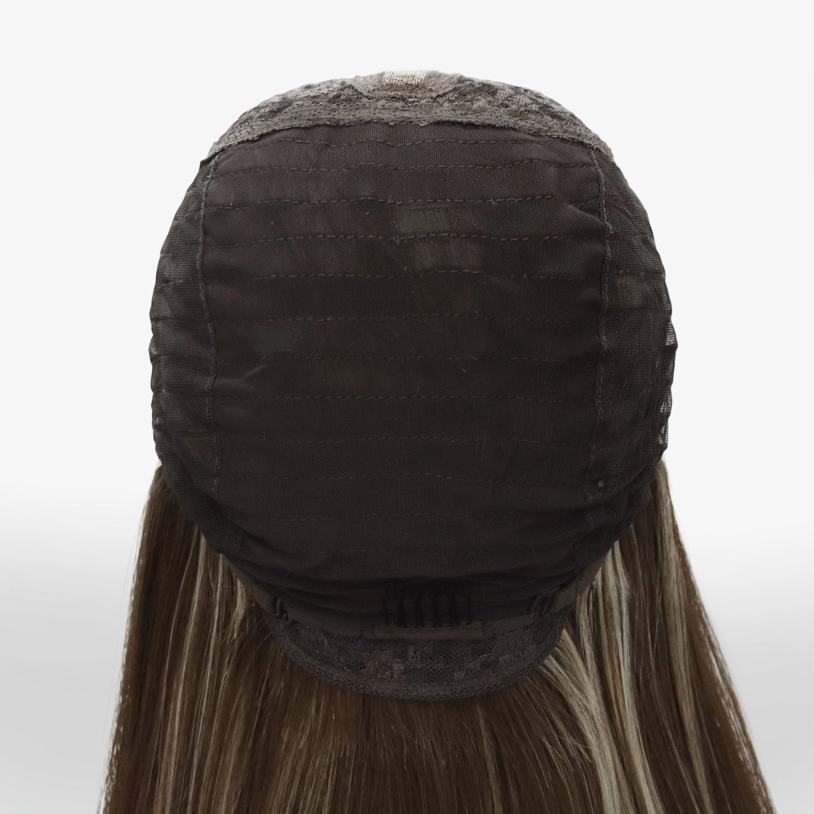 Taymay Chocolate Brown with Blonde Highlight Straight Synthetic Lace Wig