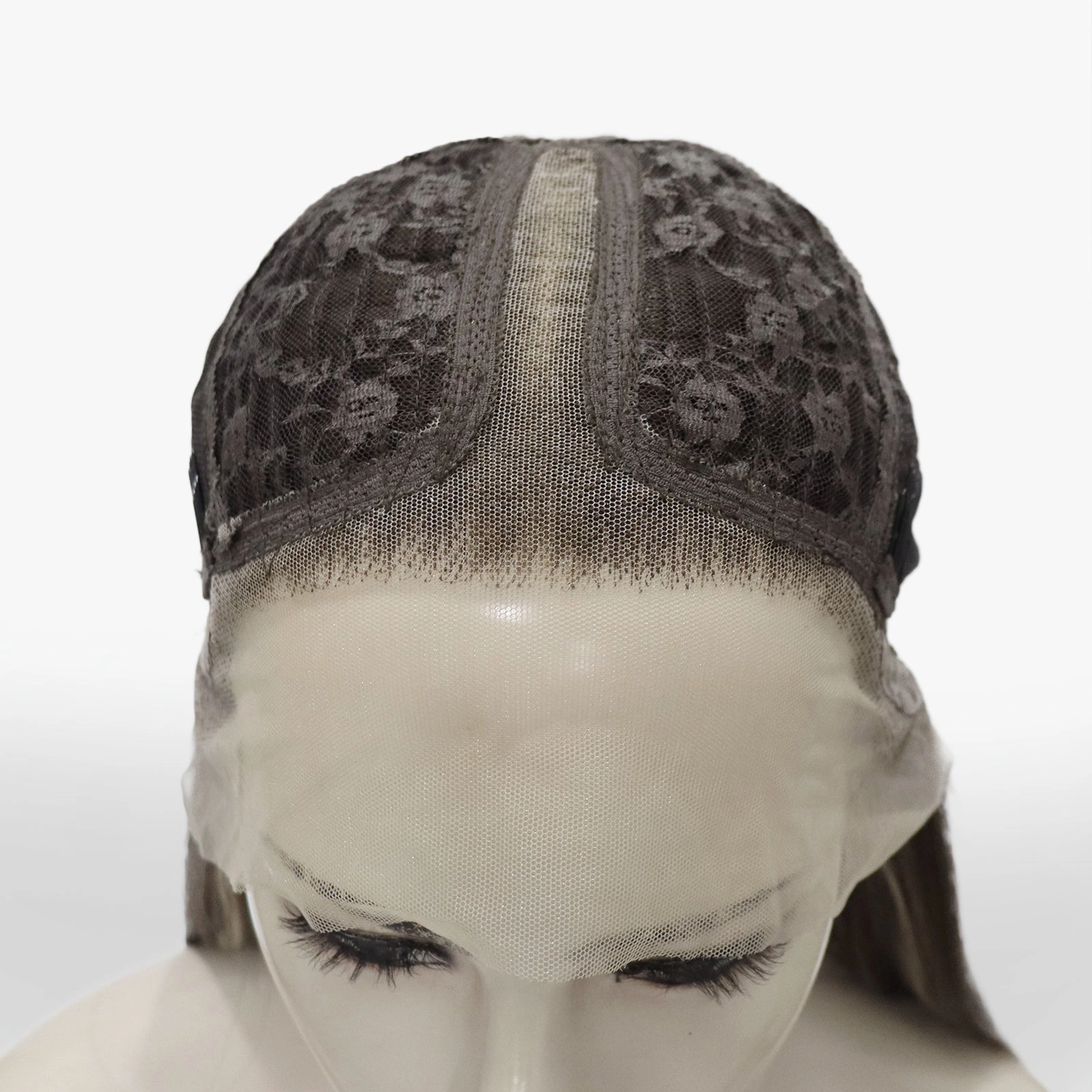 Taymay Chocolate Brown with Blonde Highlight Straight Synthetic Lace Wig