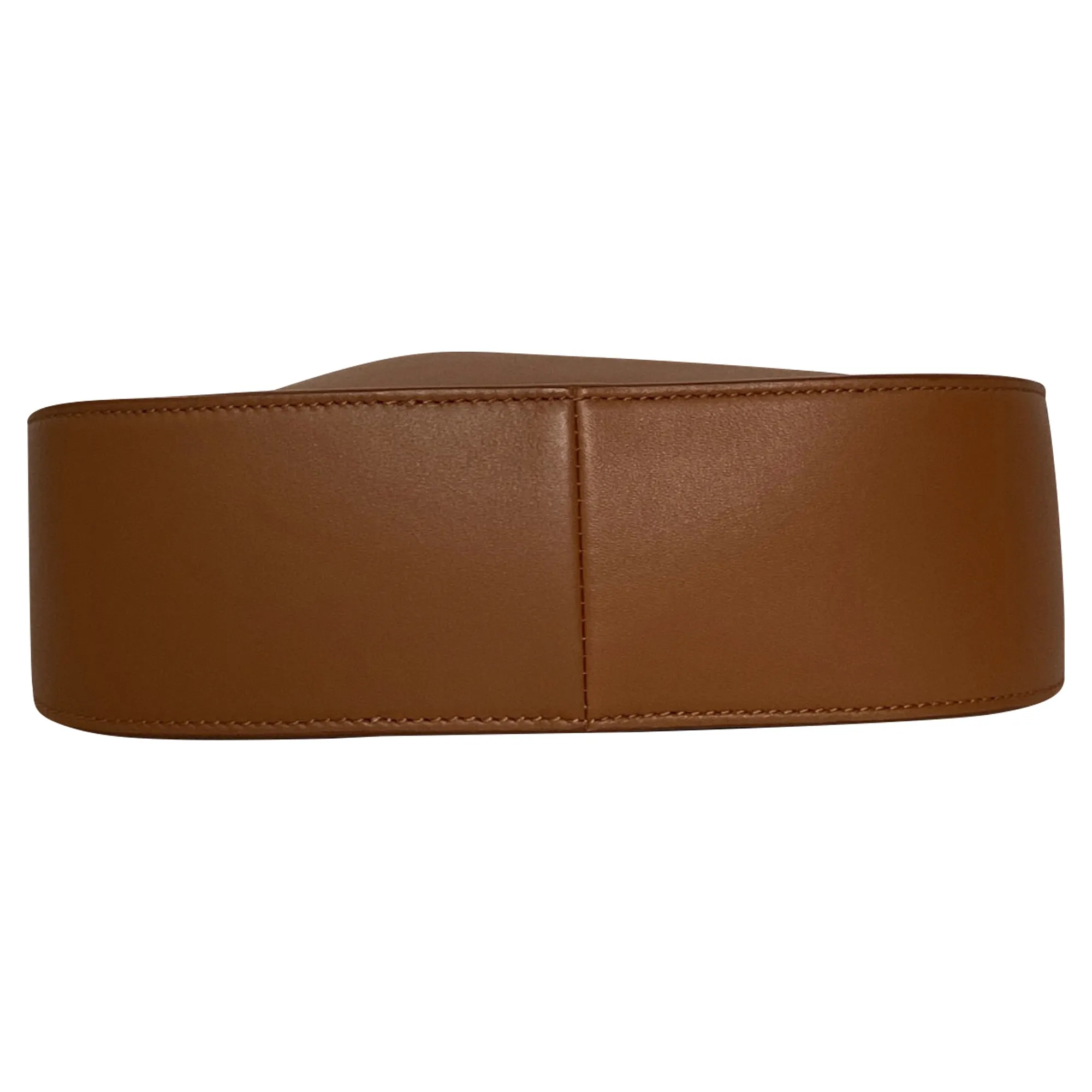 The Row Half Moon Shoulder Bag in Brown Leather